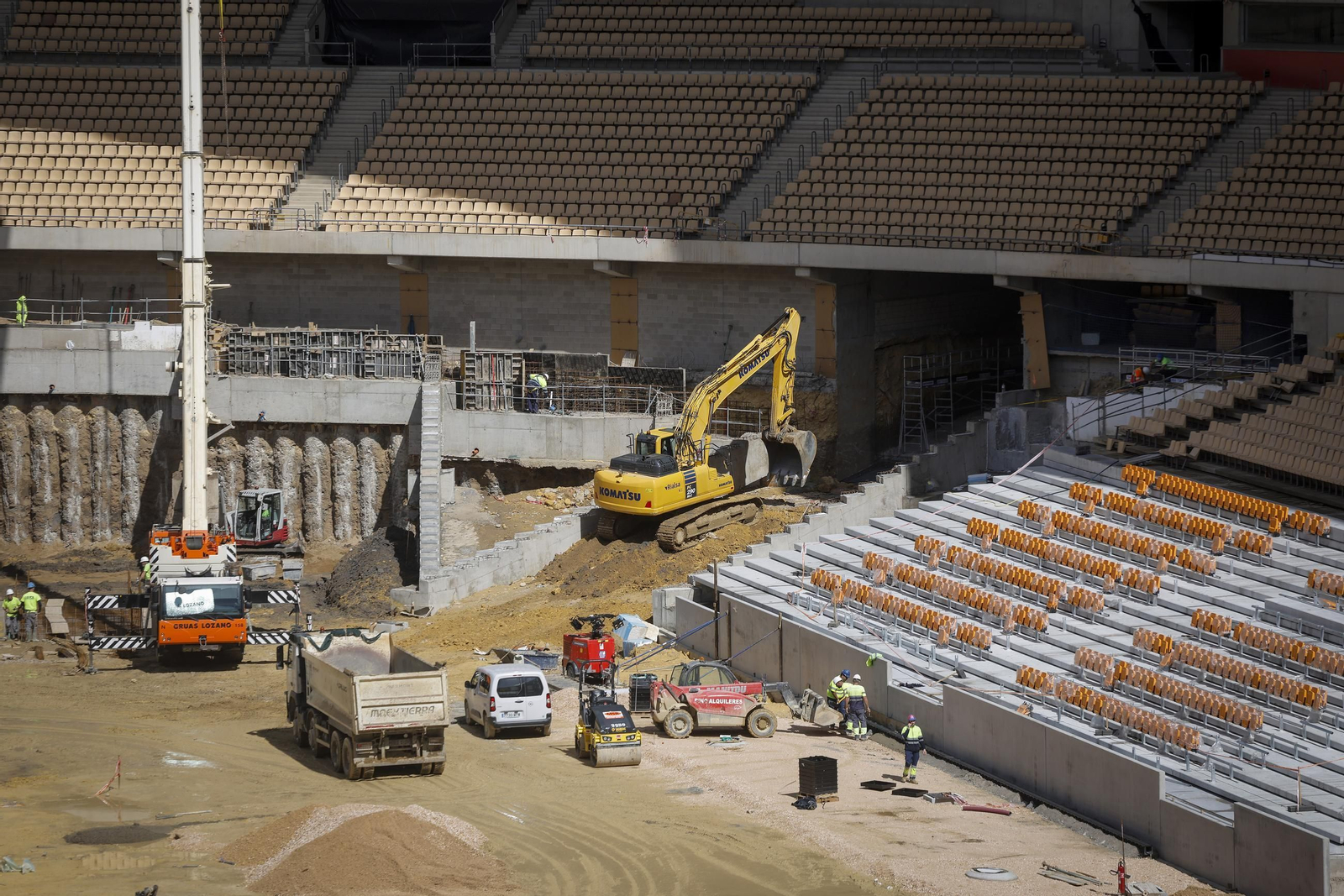 Las obras del Estadio de la Cartuja, todas las fotos