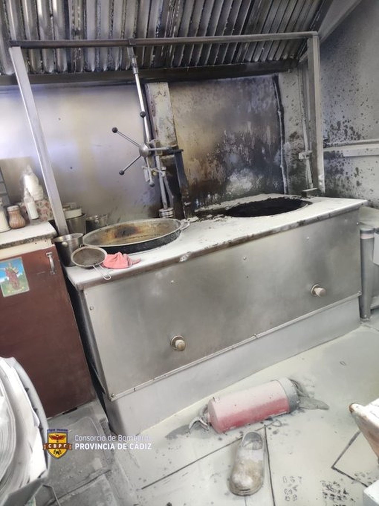 Imagen de la churrería de Sanlúcar tras el incendio.