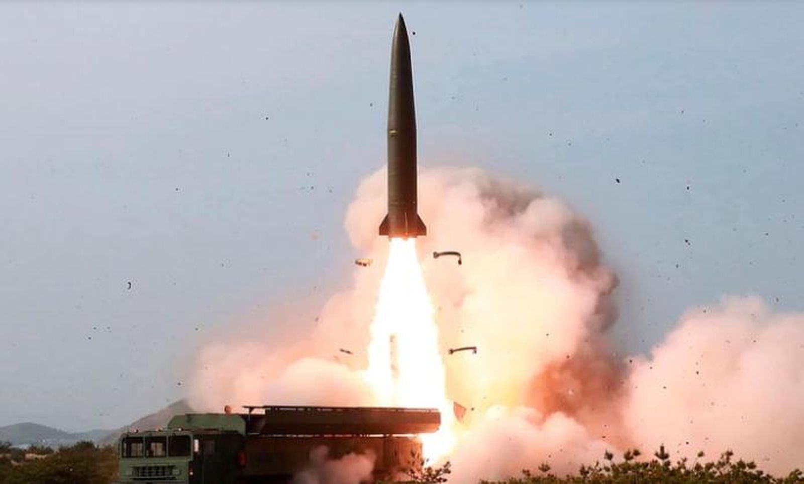 Una prueba con misiles reciente en Corea del norte