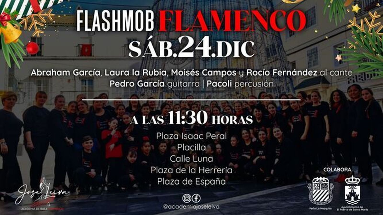 El flashmob está organizado por la Academia de Baile José Leiva.