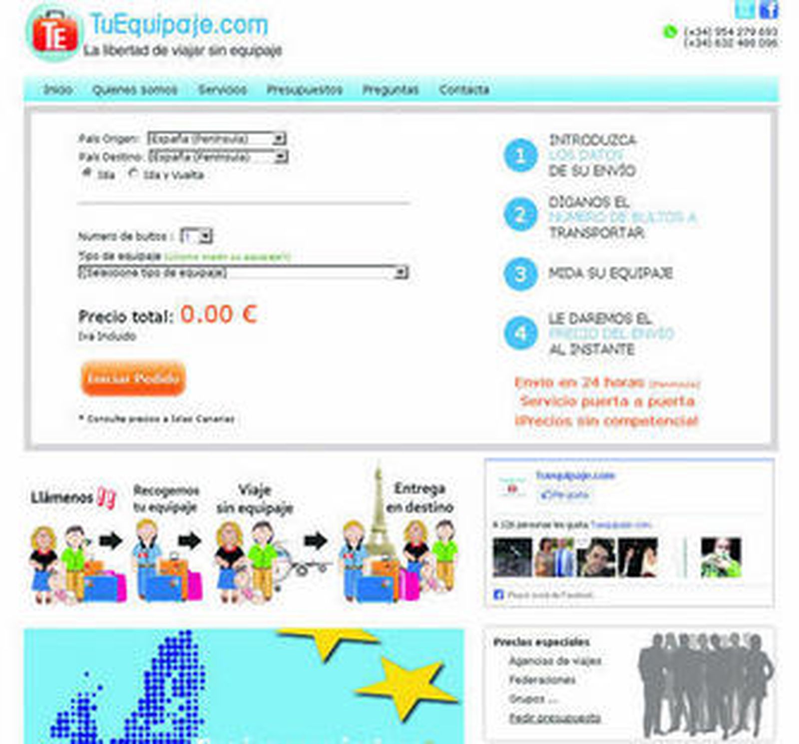 Sin maletas. Mayka Pérez y Marina Muñoz están al frente de la empresa de transporte de equipaje.