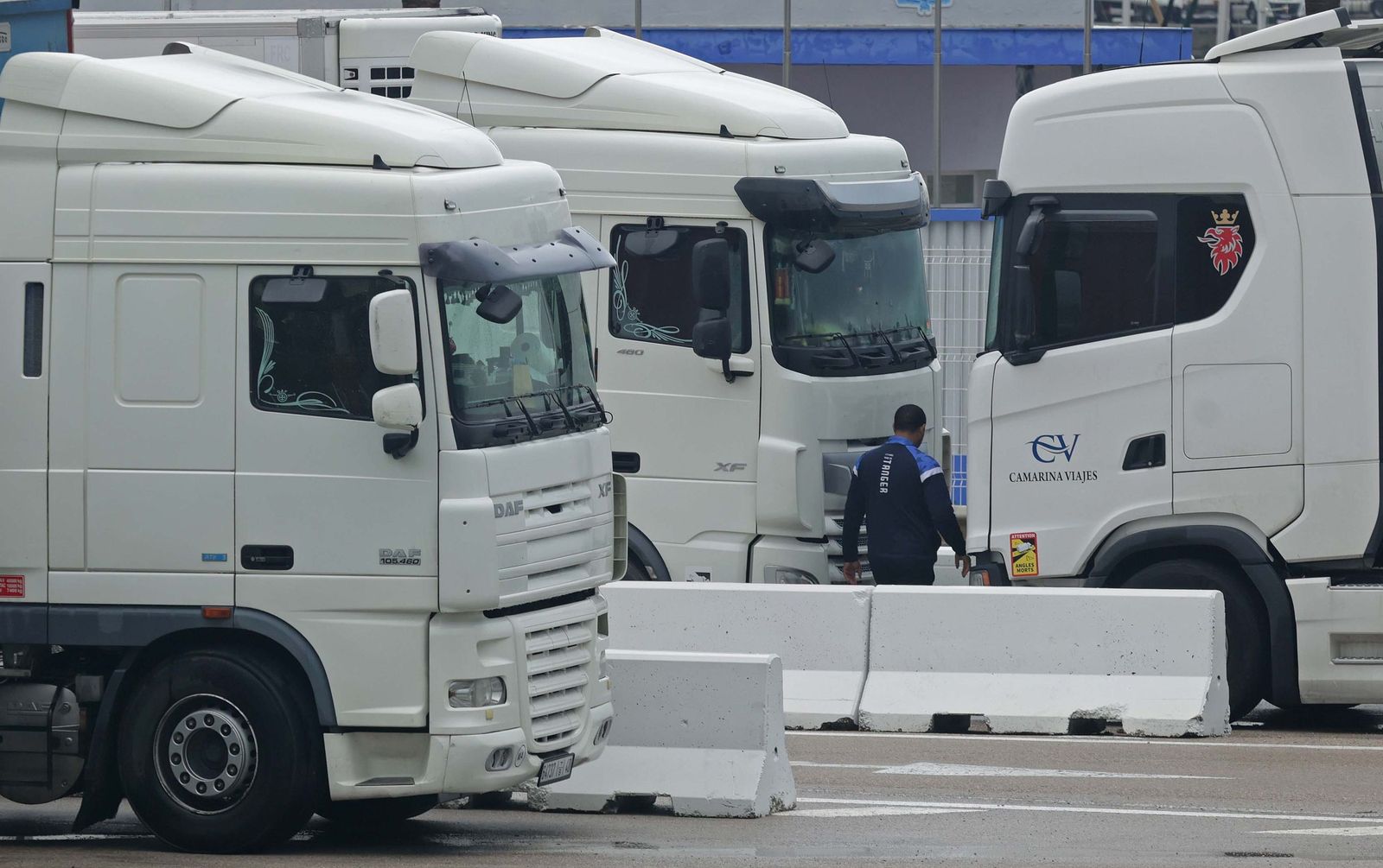 Fotos de los camiones retenidos en Algeciras