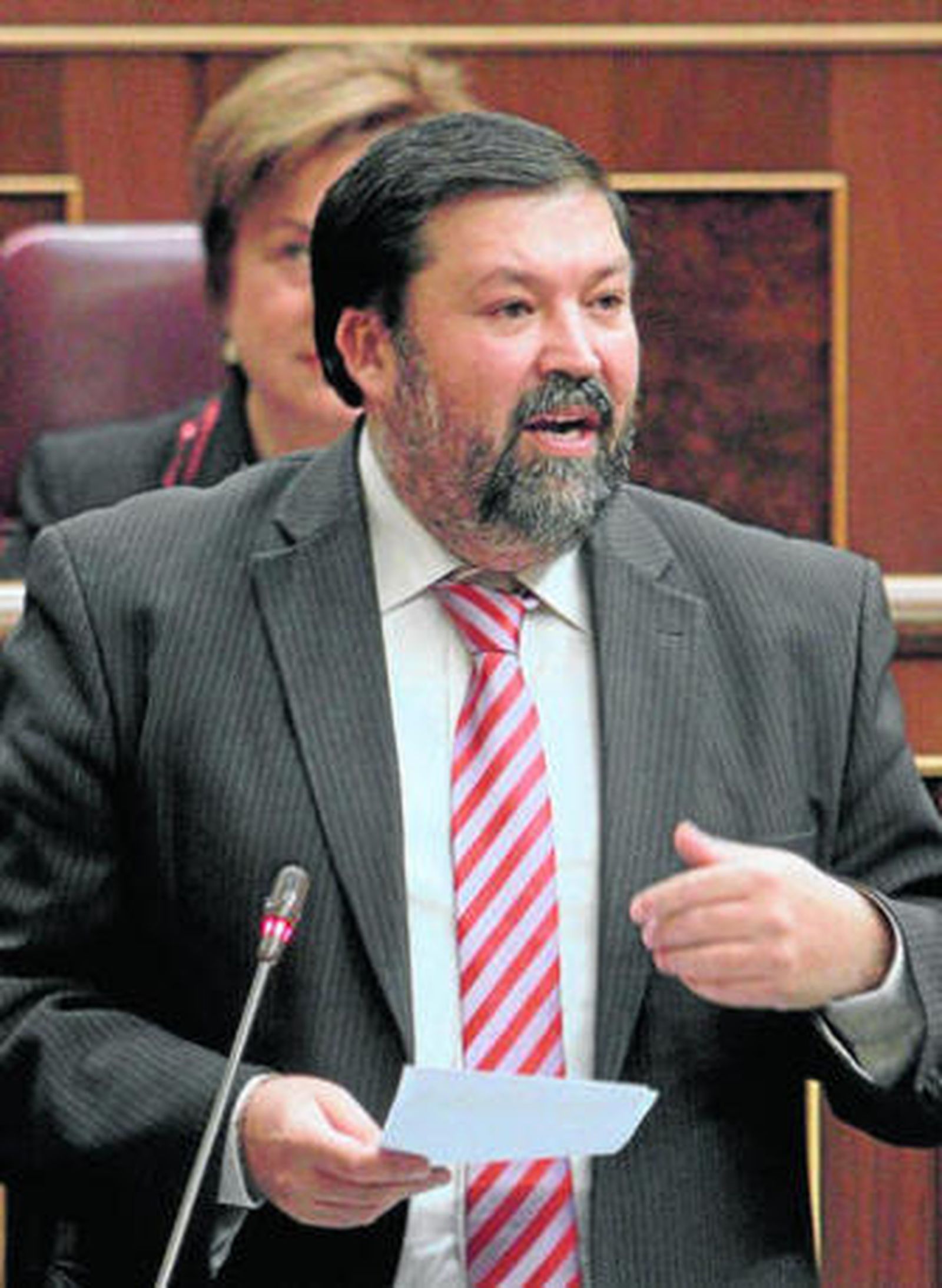 Caamaño, ayer en el Congreso de los Diputados.
