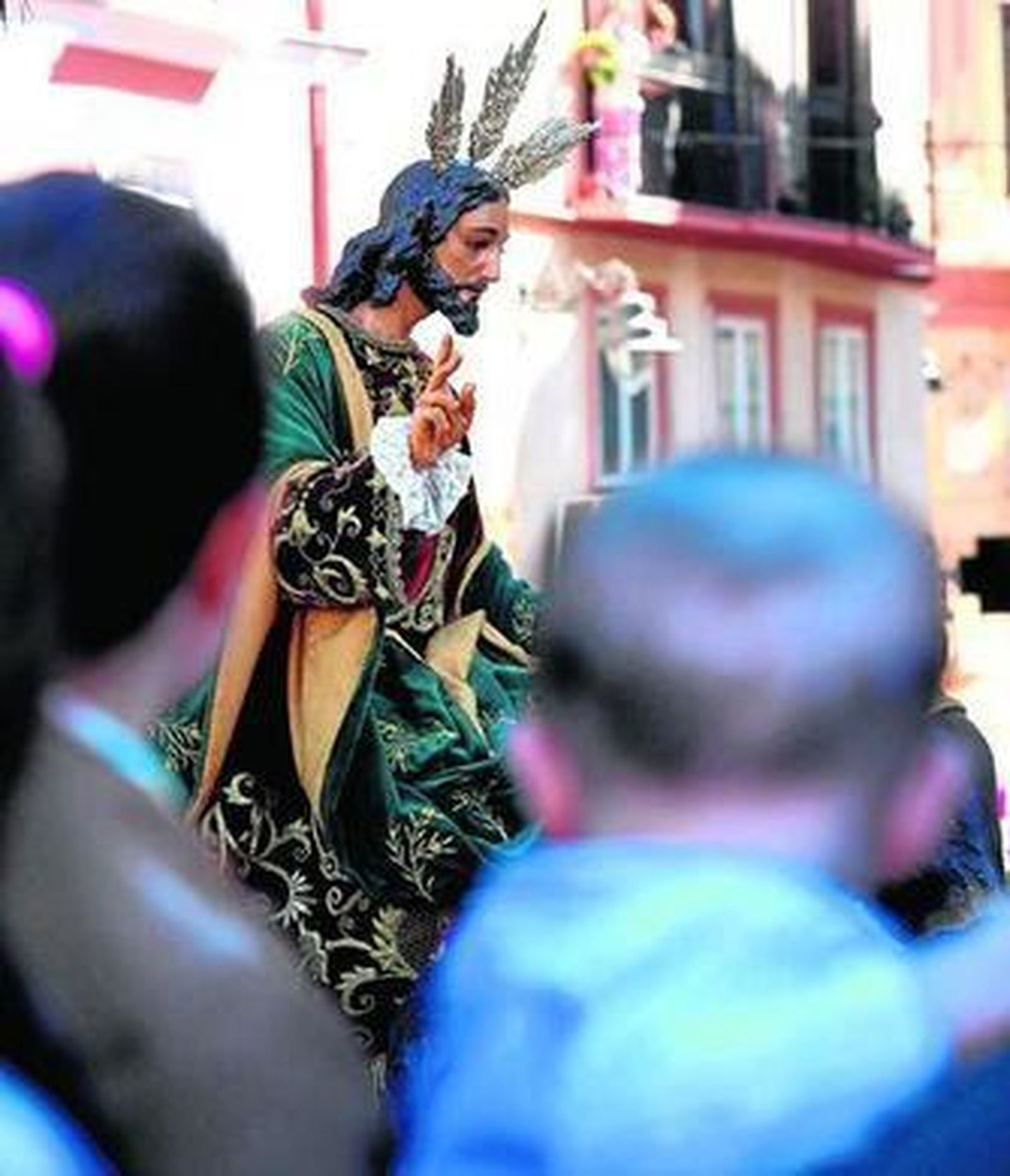Nuestro Padre Jesús a su Entrada en Jerusalén, ayer, a lomos de la Pollinica.