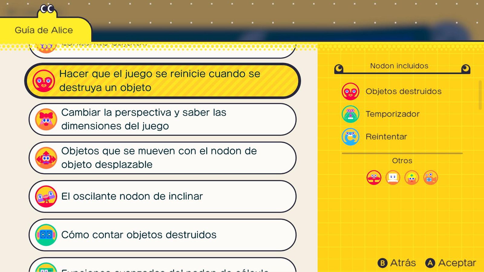 La programación de las acciones es muy accesible.