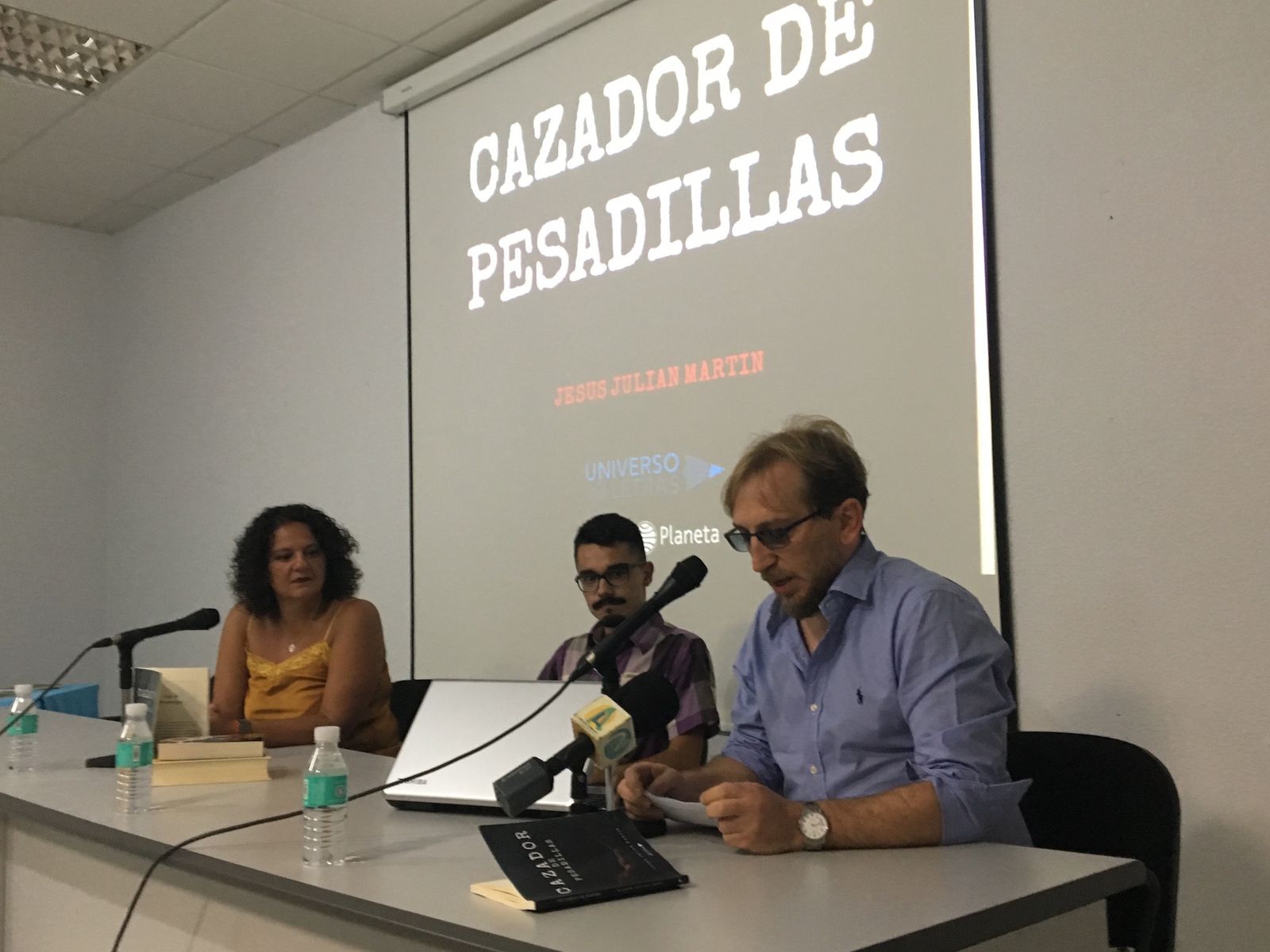 Lola Ballester, Jesús Julián Martín y Rafael Prado en la presentación del libro.