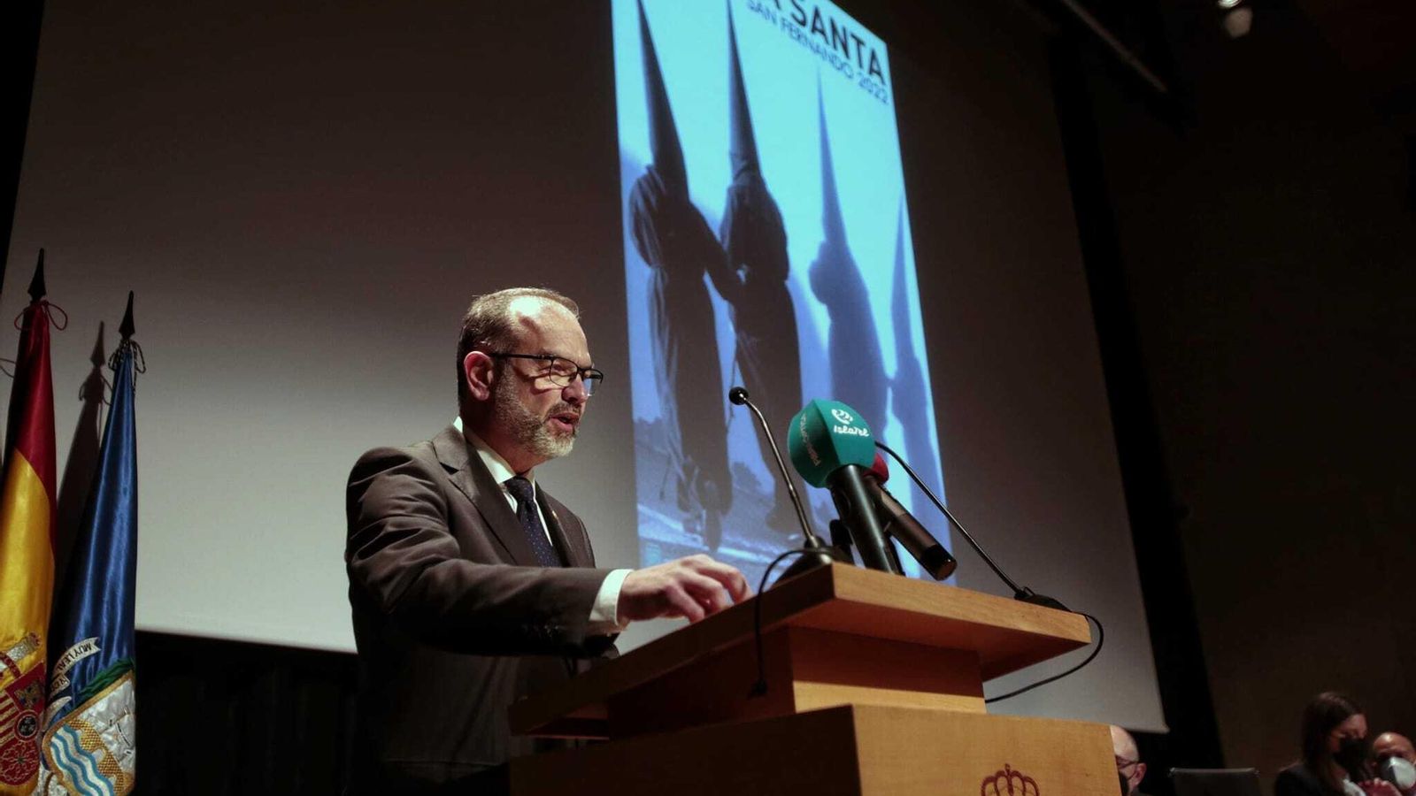 Juan Ferrer Campaña, durante la presentación del cartel de la Semana Santa.