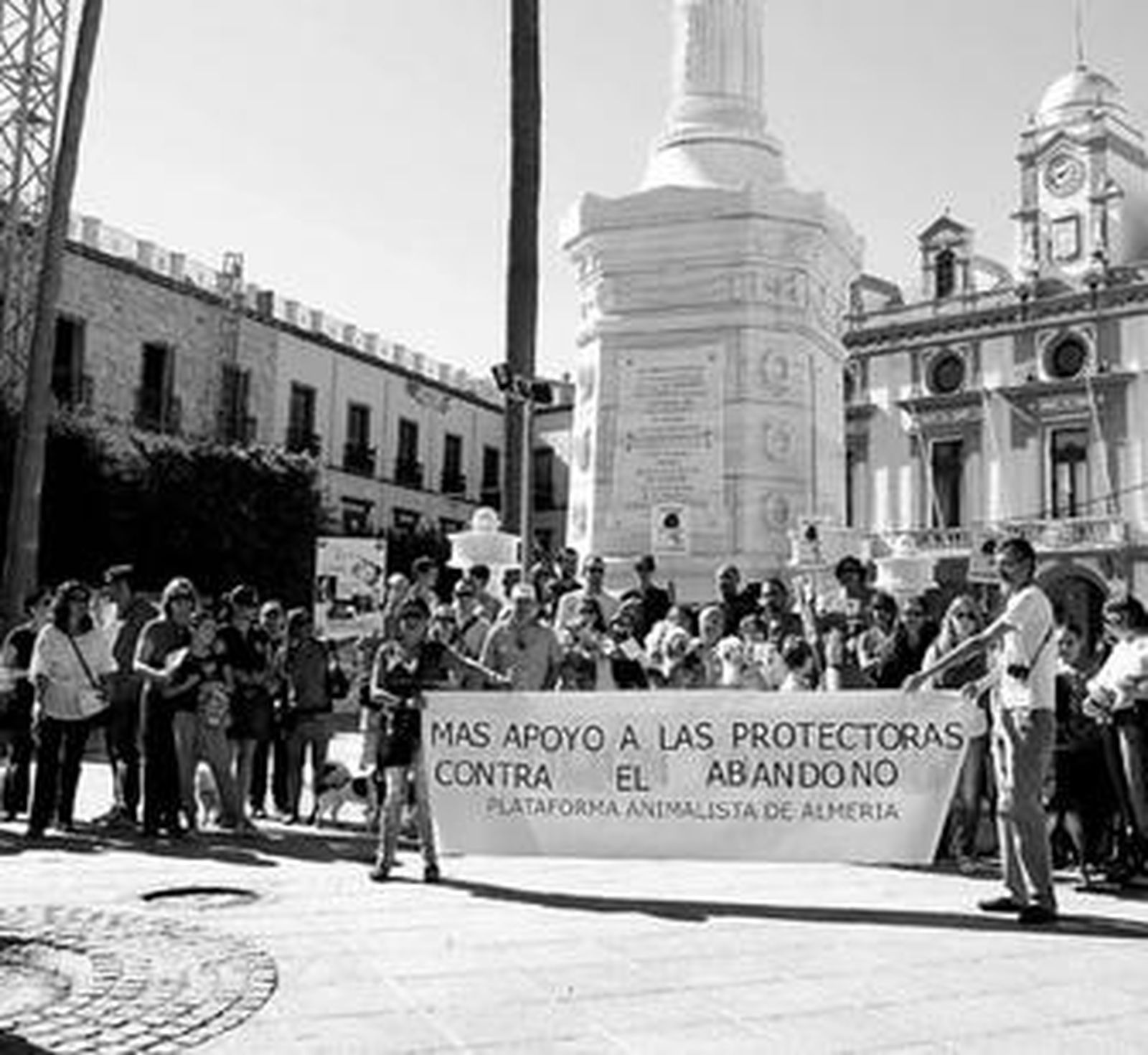 Los manifestantes pidieron apoyo para las Protectoras.