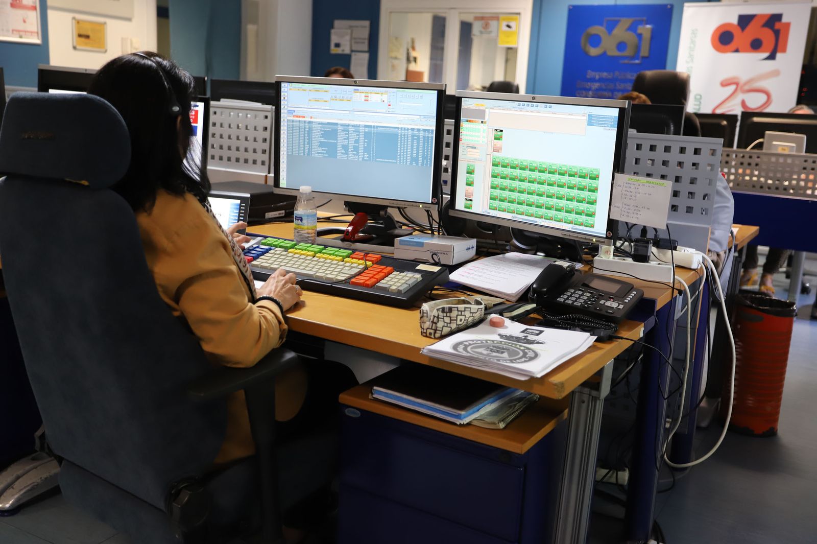 Una trabajadora del 061.