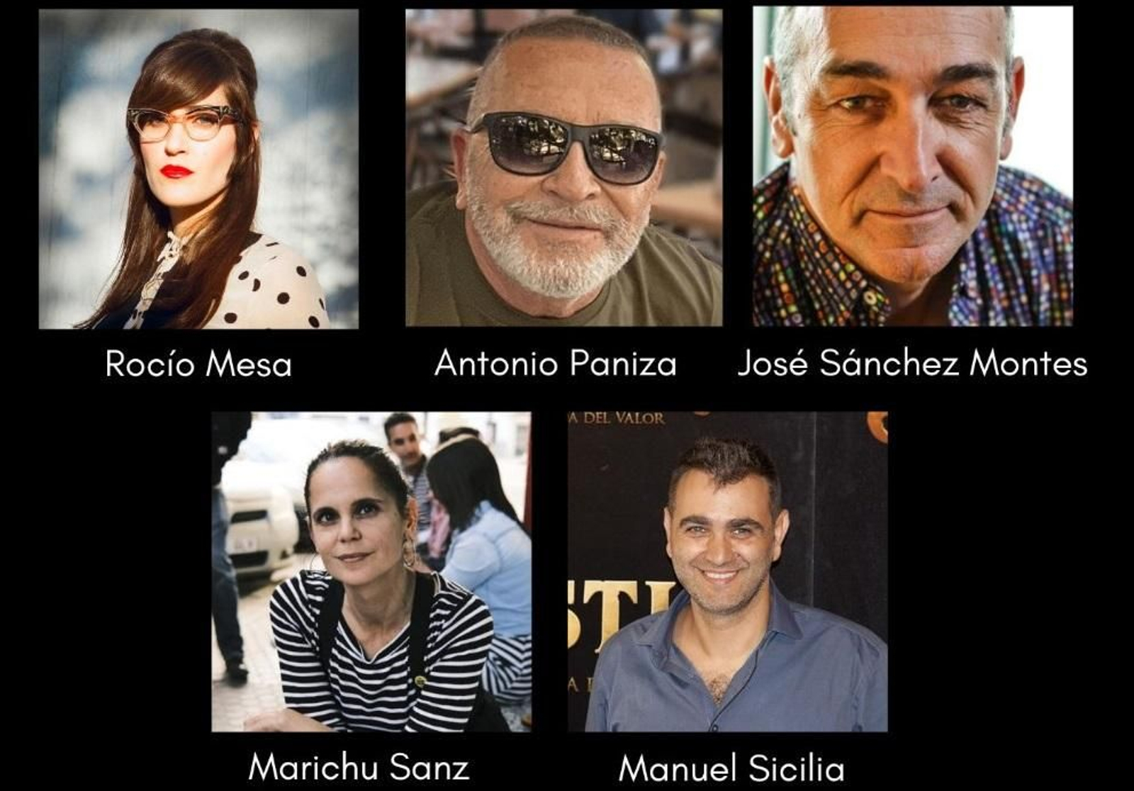 Cartel con los participantes en la actividad.