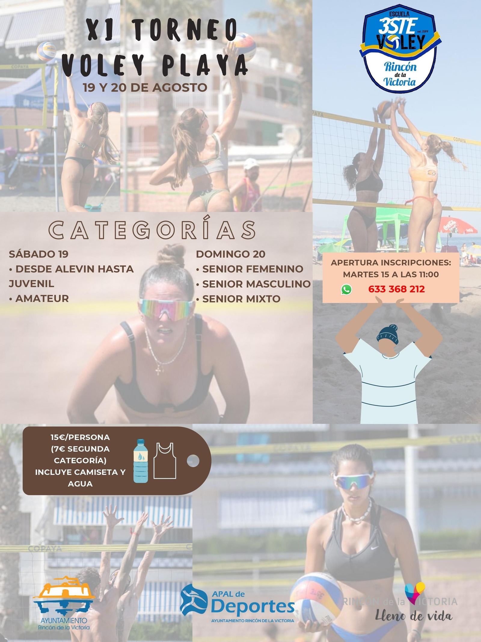 Cartel del XI Torneo Vóley Playa en Rincón de la Victoria
