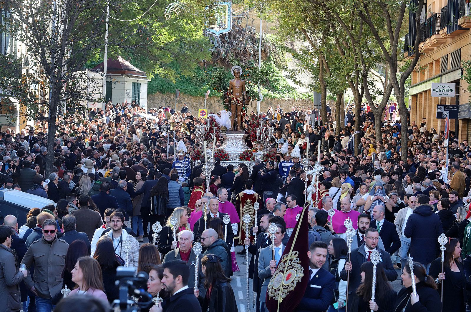 Imágenes de la procesión de San Sebastián en Huelva
