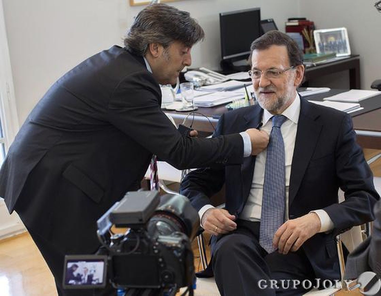 Las imágenes de la entrevista a Mariano Rajoy en la Moncloa