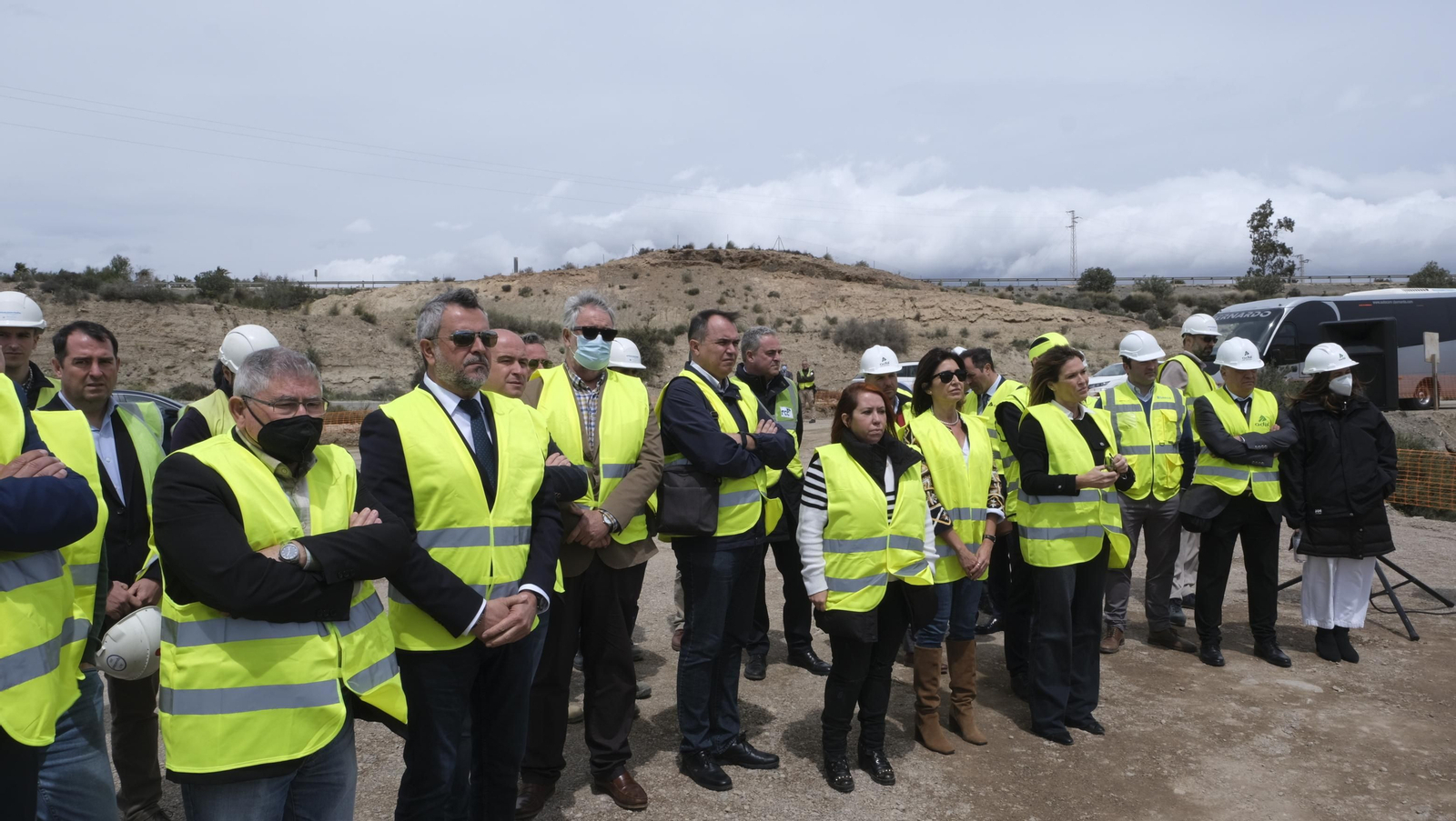 Imágenes de la visita a las obras del AVE en Almería.