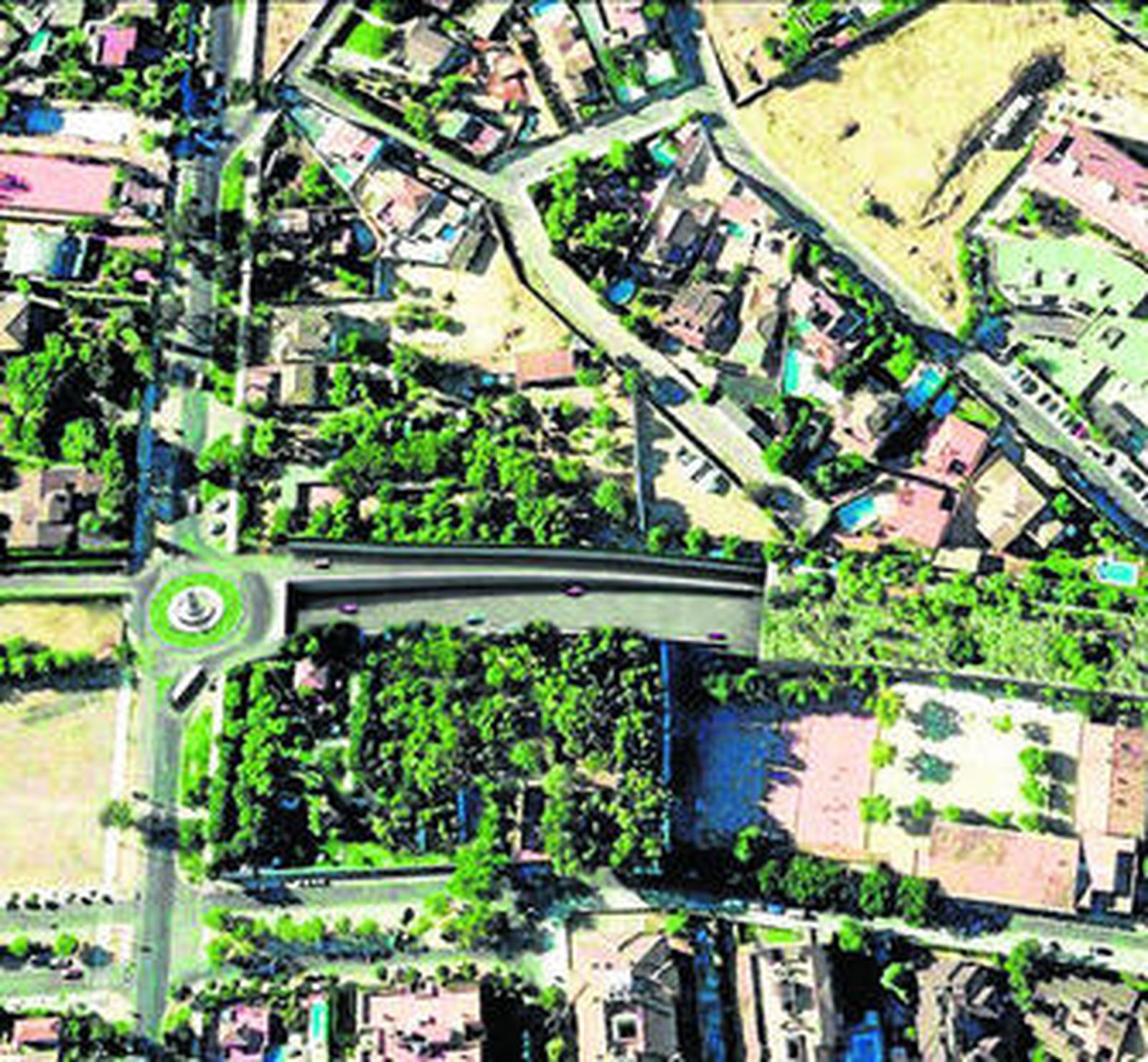 Enlace previsto en El Brillante en el anteproyecto de la Ronda Norte.