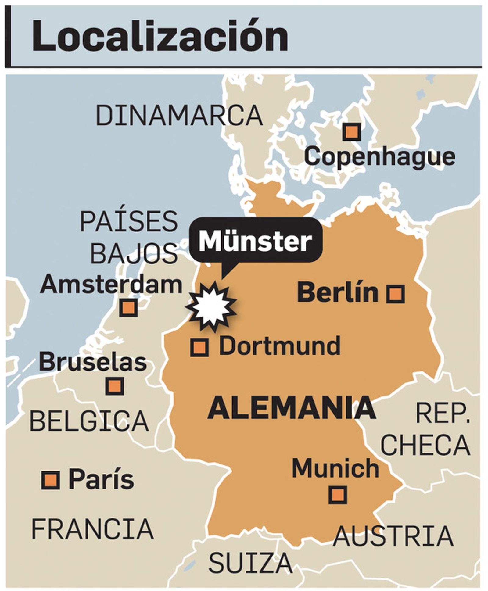 Localización del atropello en Alemania