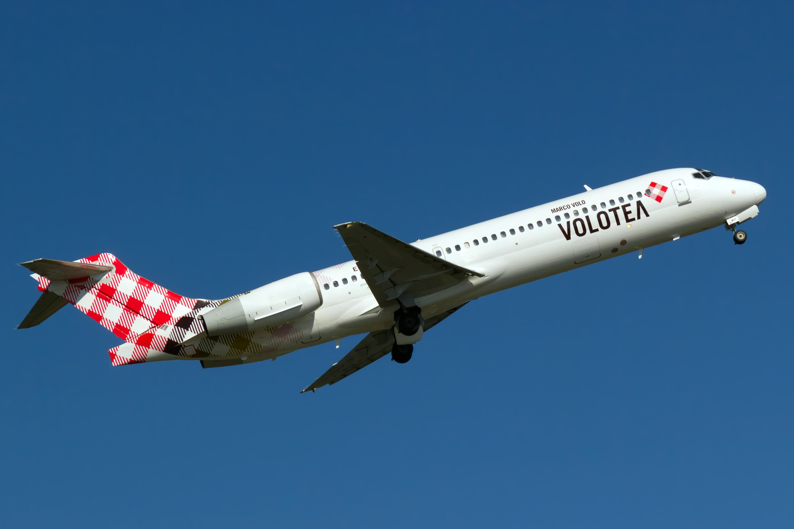 Uno de los aviones de la aerolínea española Volotea.