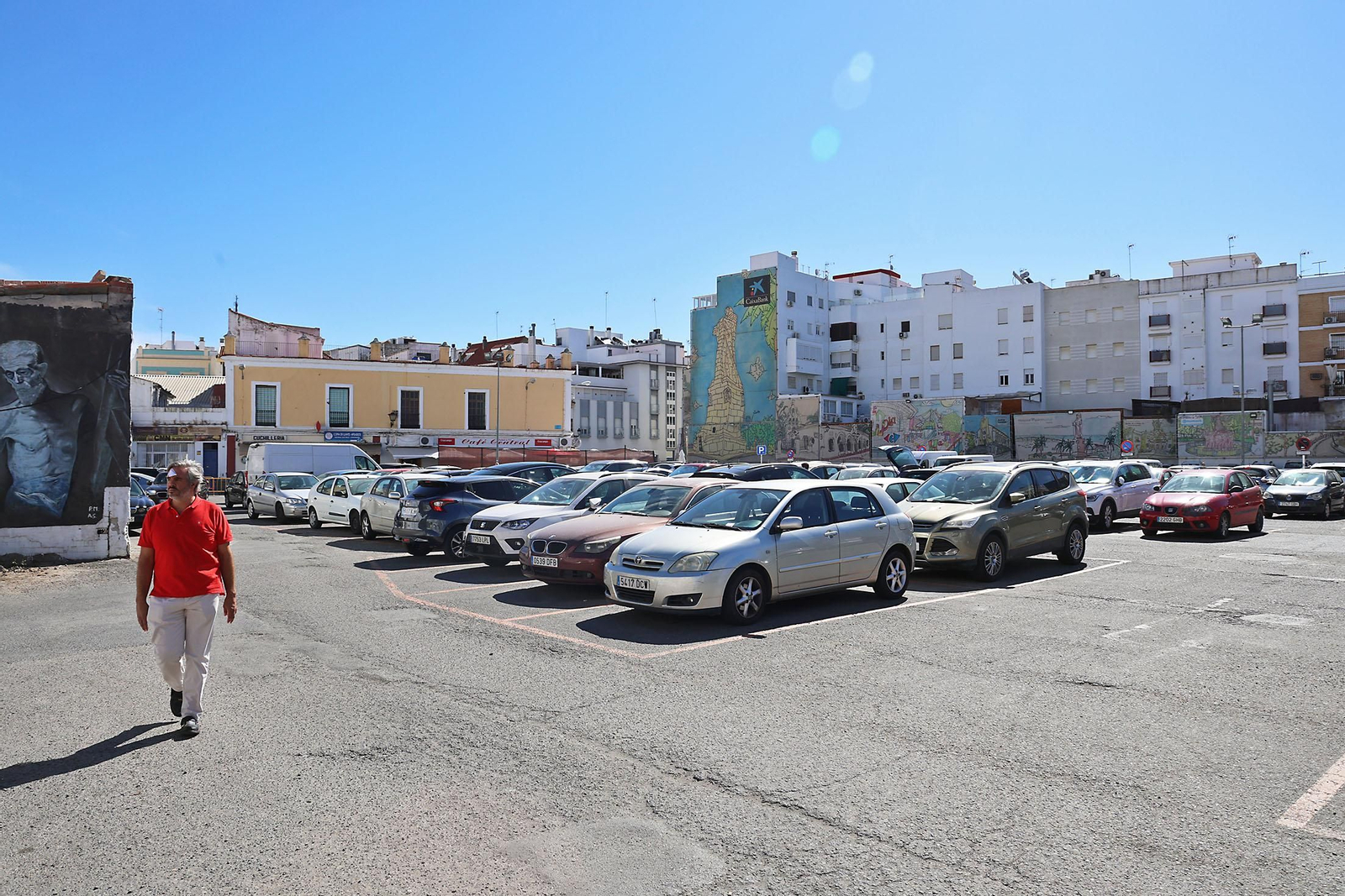 Imágenes de la zona donde irá ubicada la nueva Plaza Mayor de Huelva