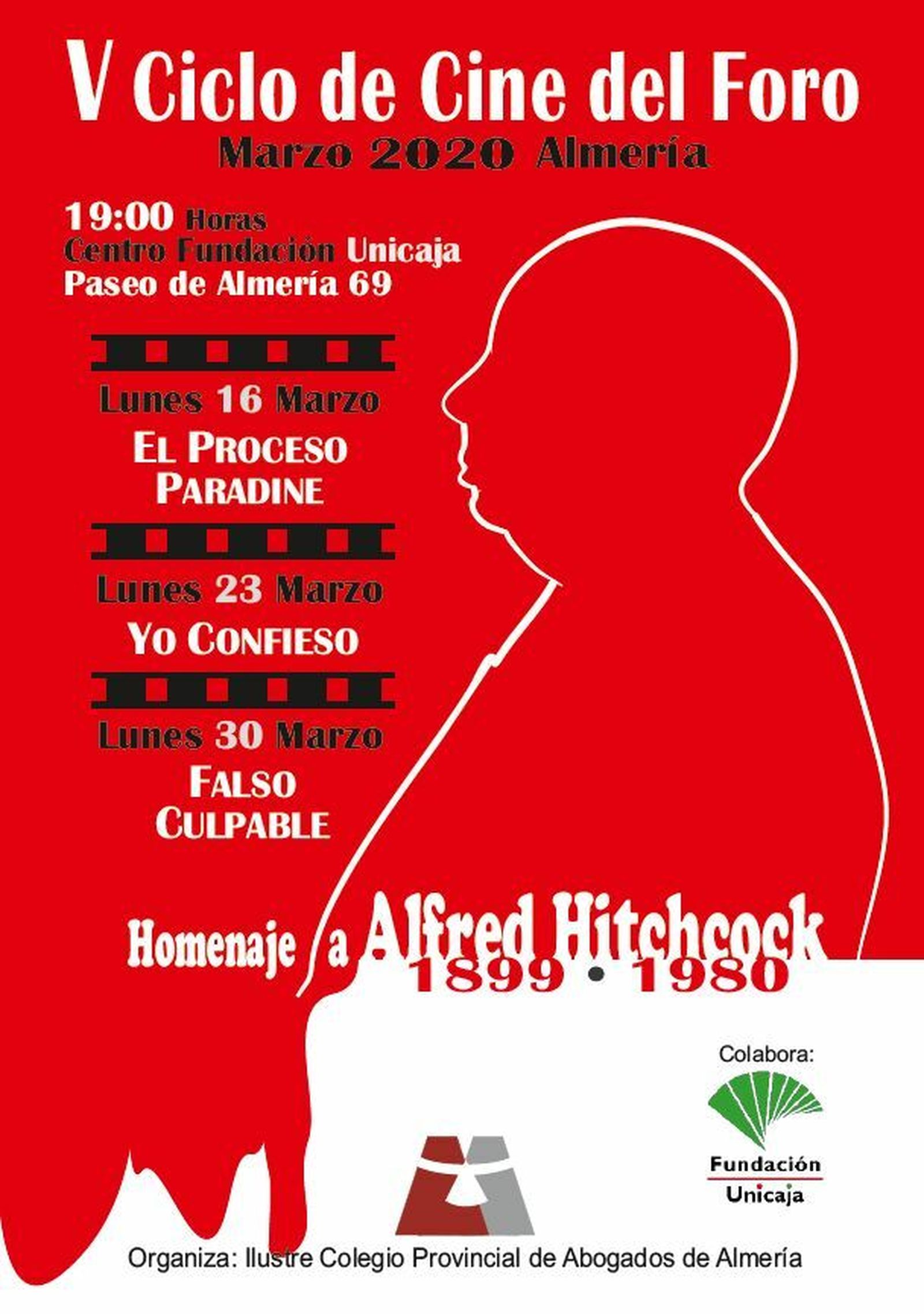 Los abogados organizan un nuevo ciclo de cine en homenaje a Alfred Hitchcock