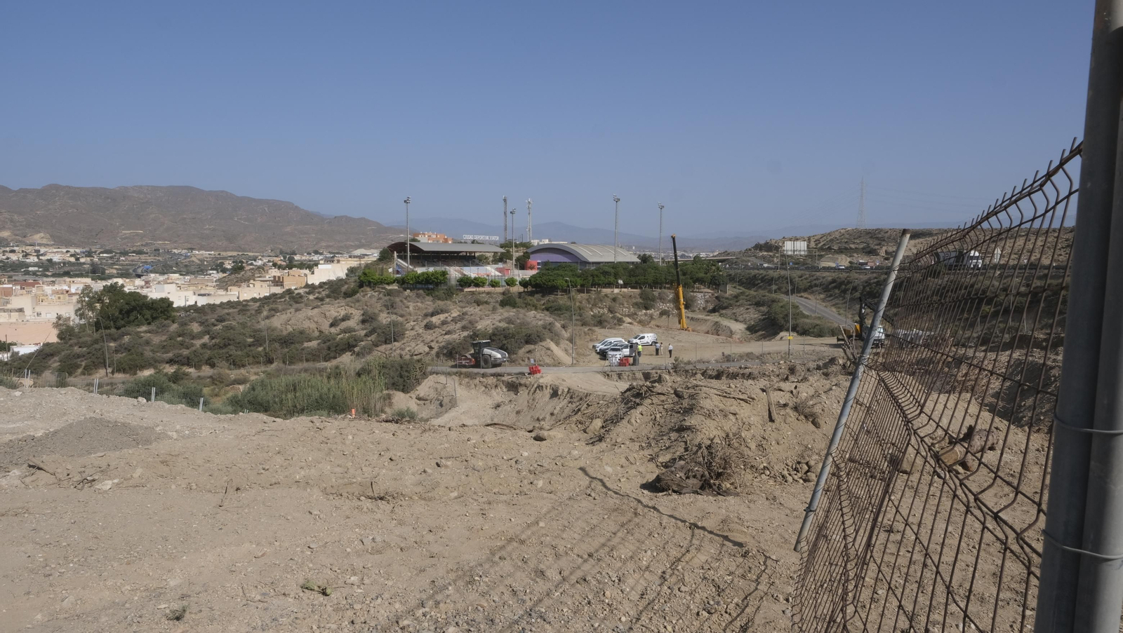 Visita a las obras del enlace de las Autovías A-92 y A-7, en Viator