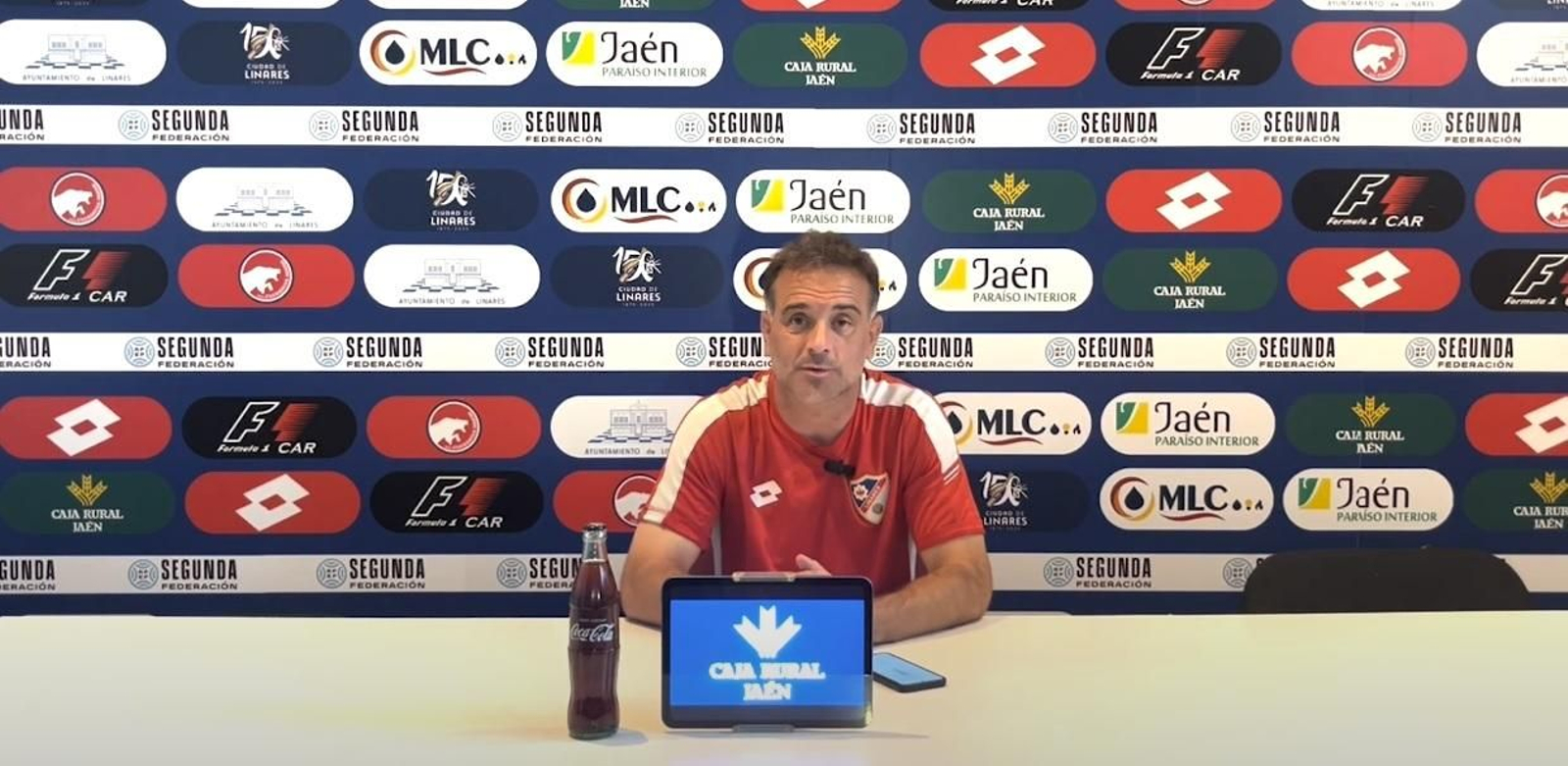 Pedro Díaz en la rueda de prensa previa al partido del sábado.