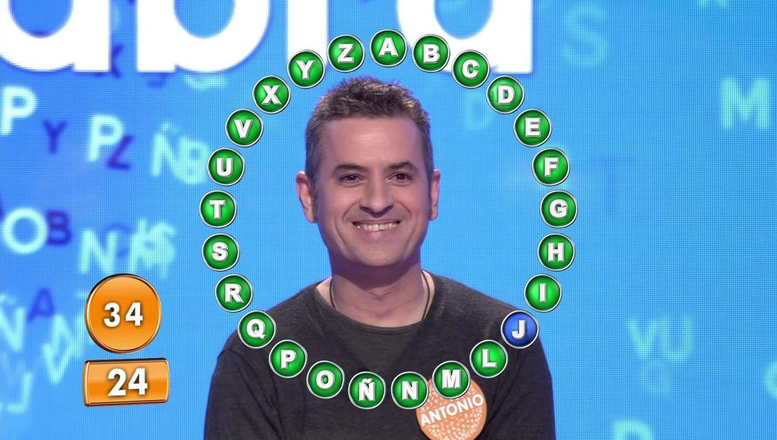 Antonio Ruiz en la palabra decisiva de anoche en 'Pasapalabra'.