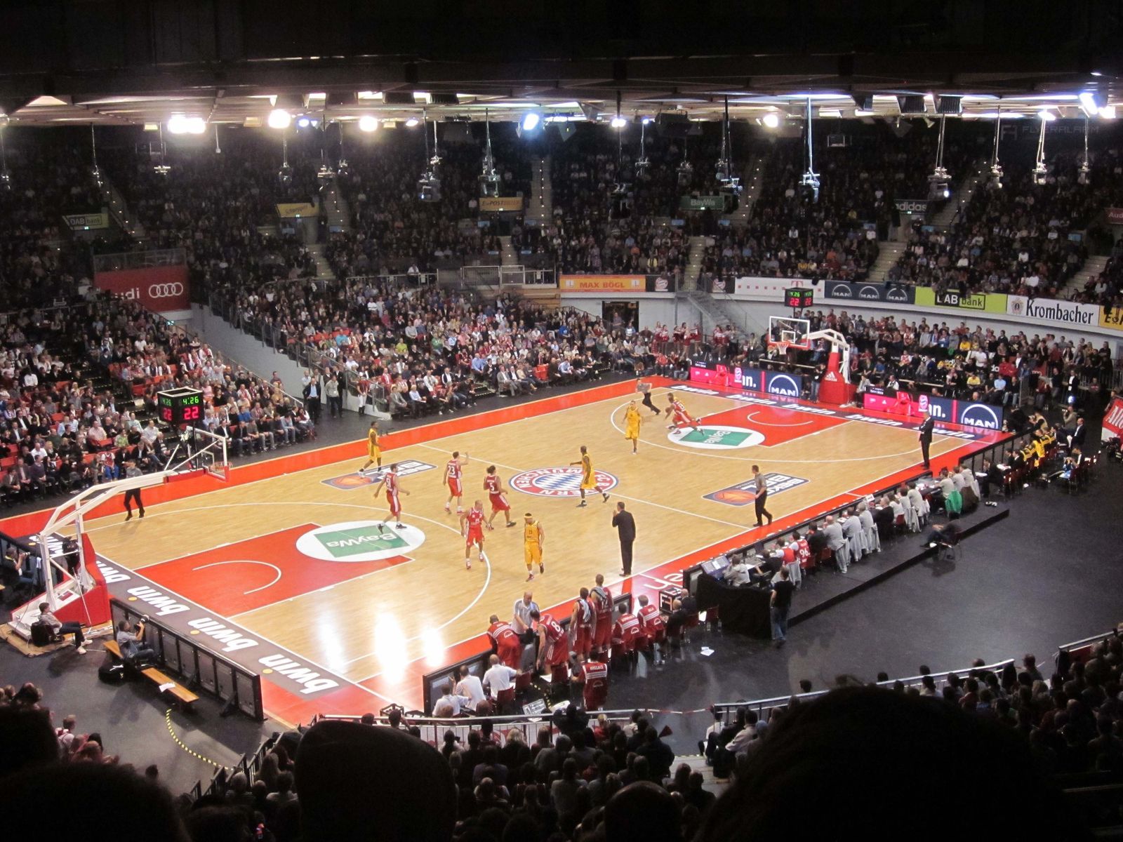 Vista del Audi Dome durante un partido del Bayern.