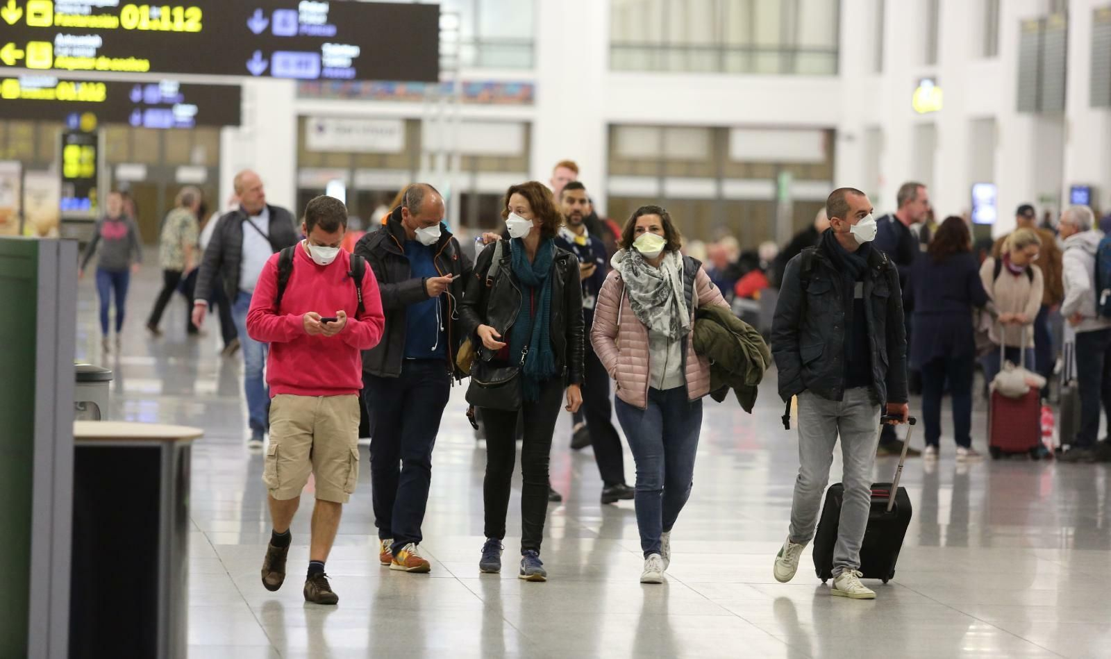 Pasajeros en el aeropuerto de Málaga