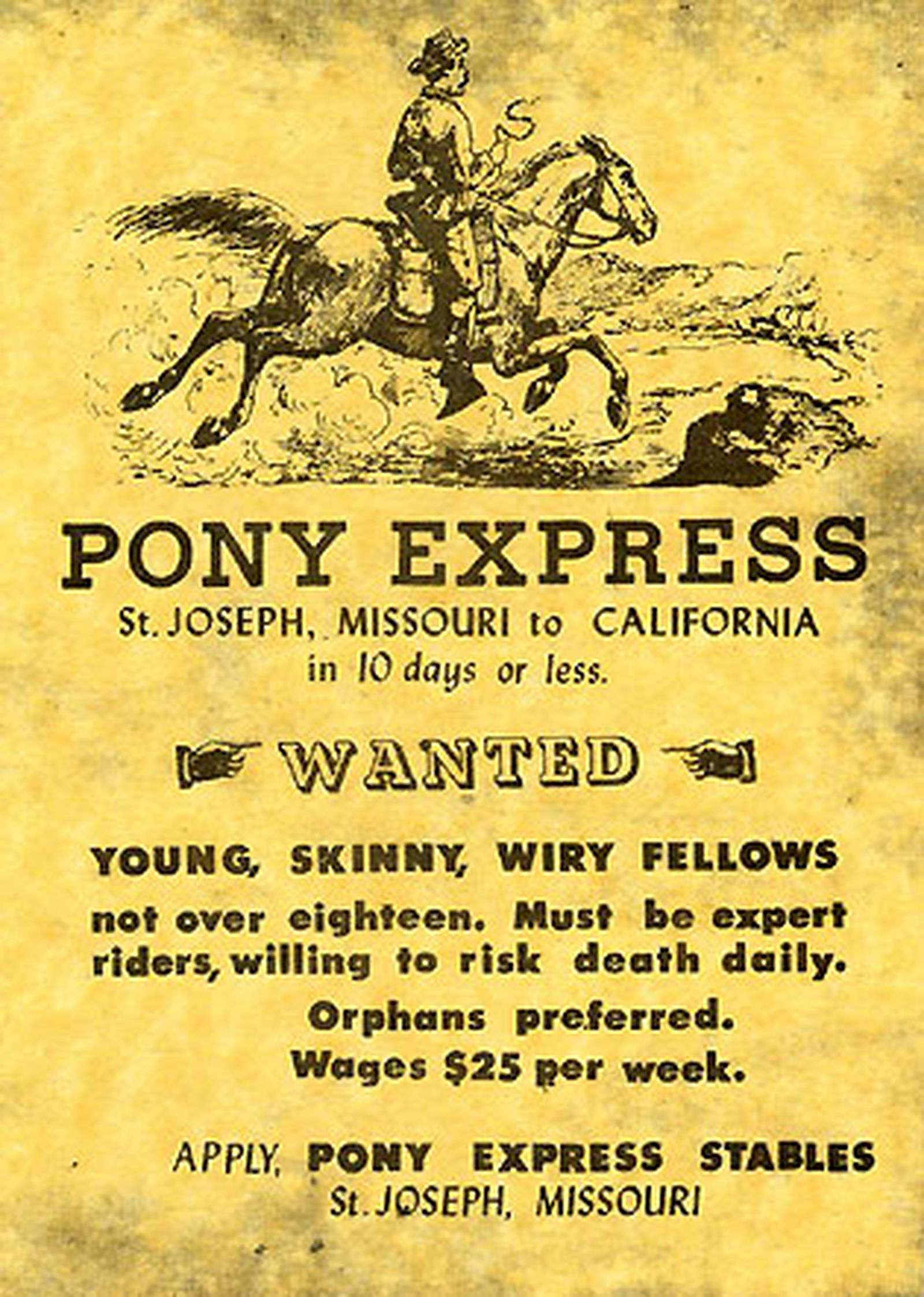 150 años del último viaje del Pony Express
