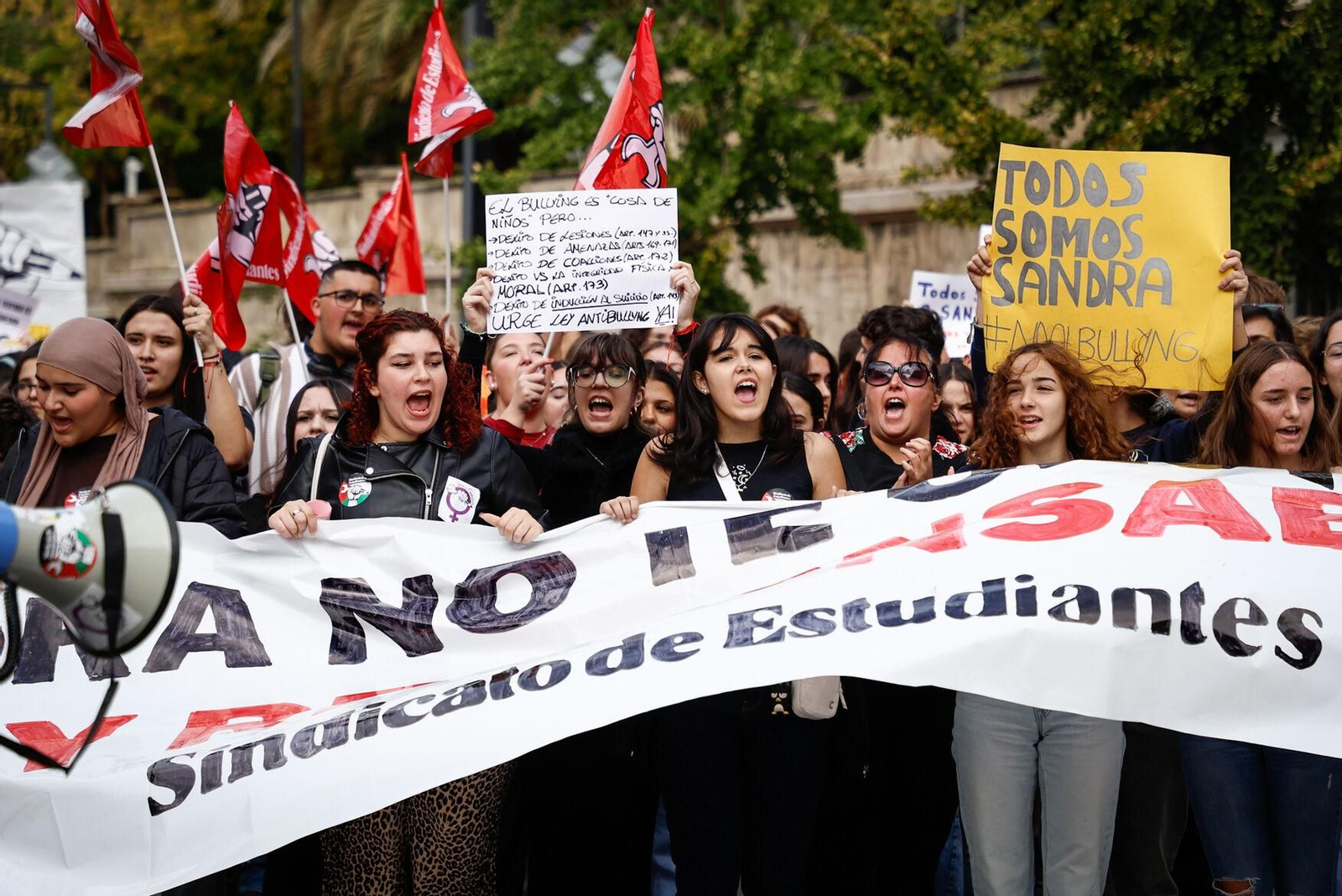 Unas 3.000 personas se manifiestan contra el acoso escolar en Granada: las imágenes
