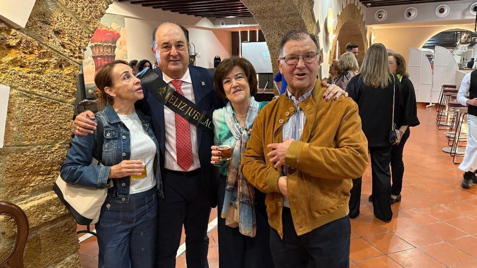 Eloisa Romero, Sebastián Quintero, María José López y Servando Pantoja, durante la celebración.