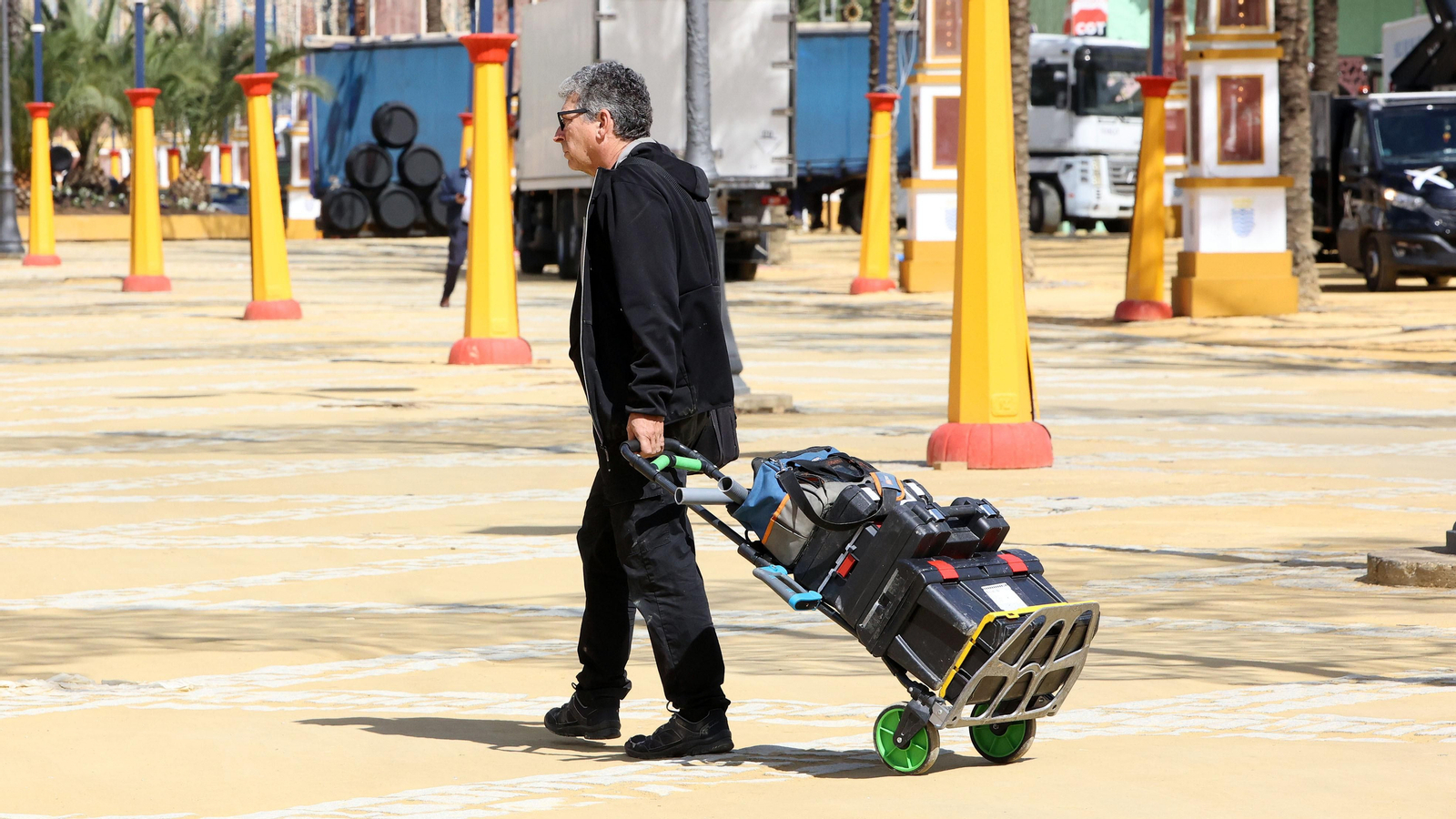 Preparativos en la Feria del Caballo 2024 de Jerez