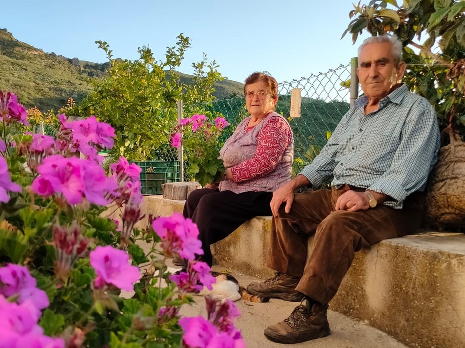 Diego López, junto a su esposa Ana.