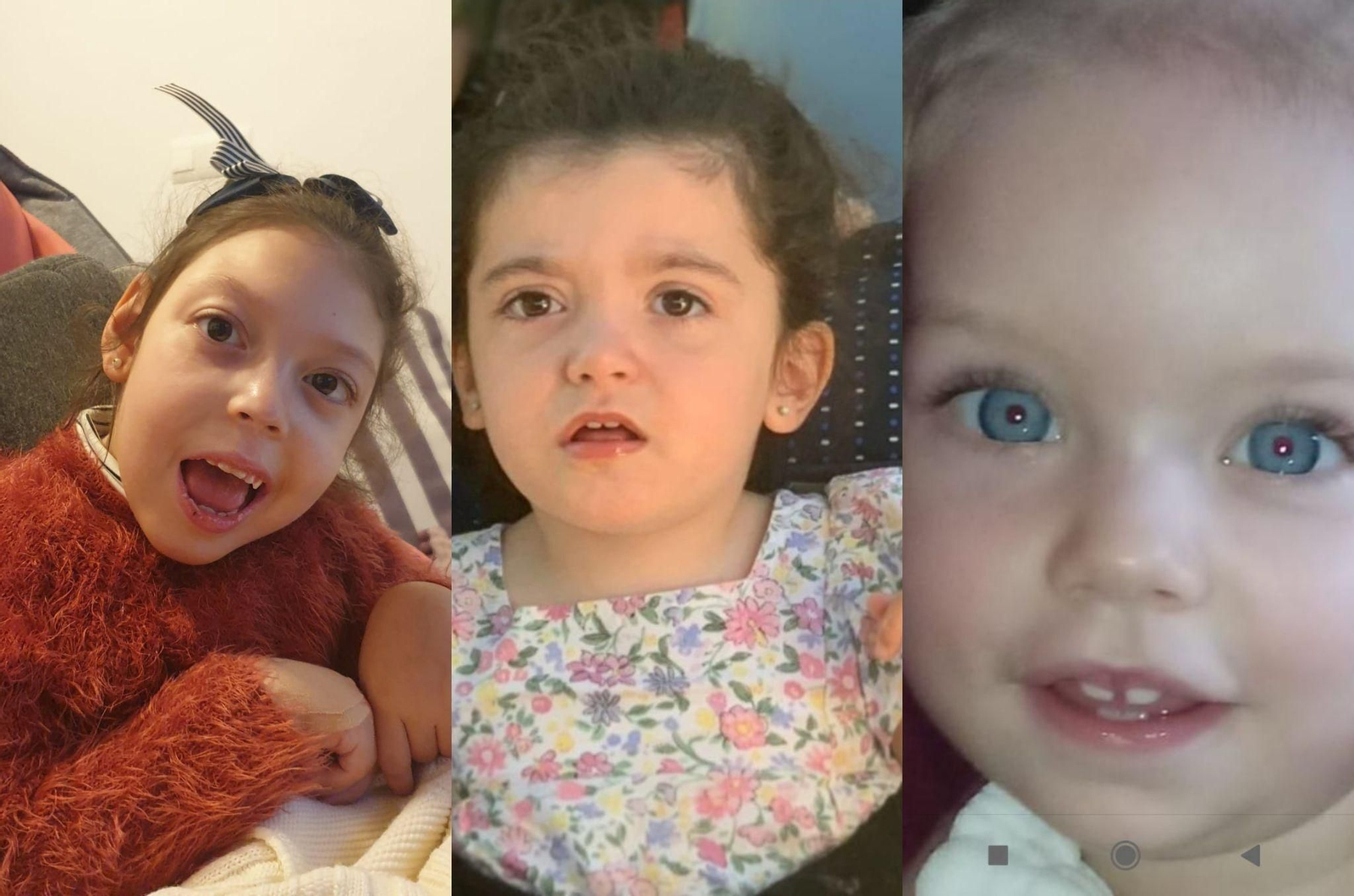 De izquierda a derecha, Candela, Lola y Ángela.