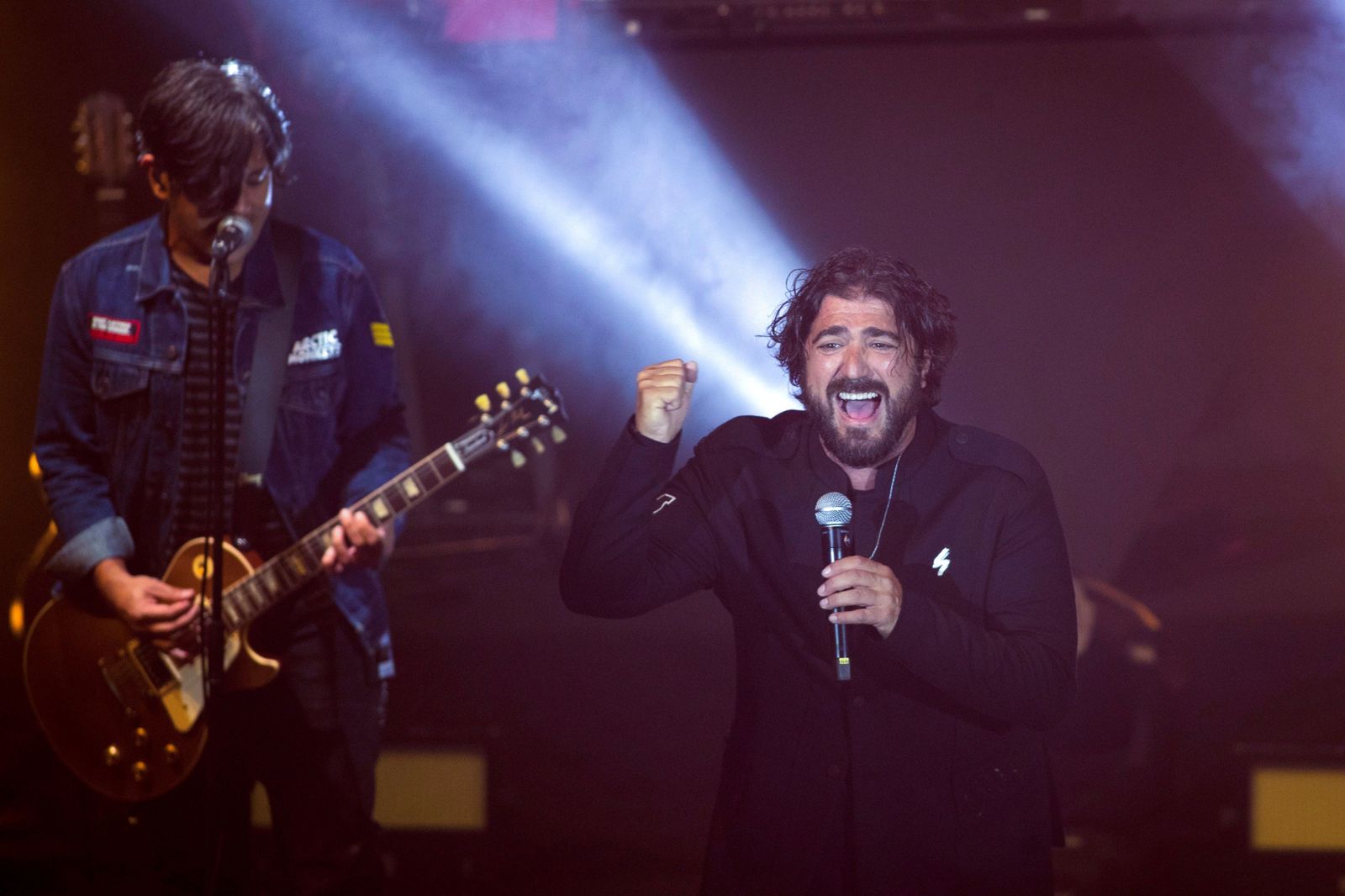 Antonio Orozco, en plena actuación.