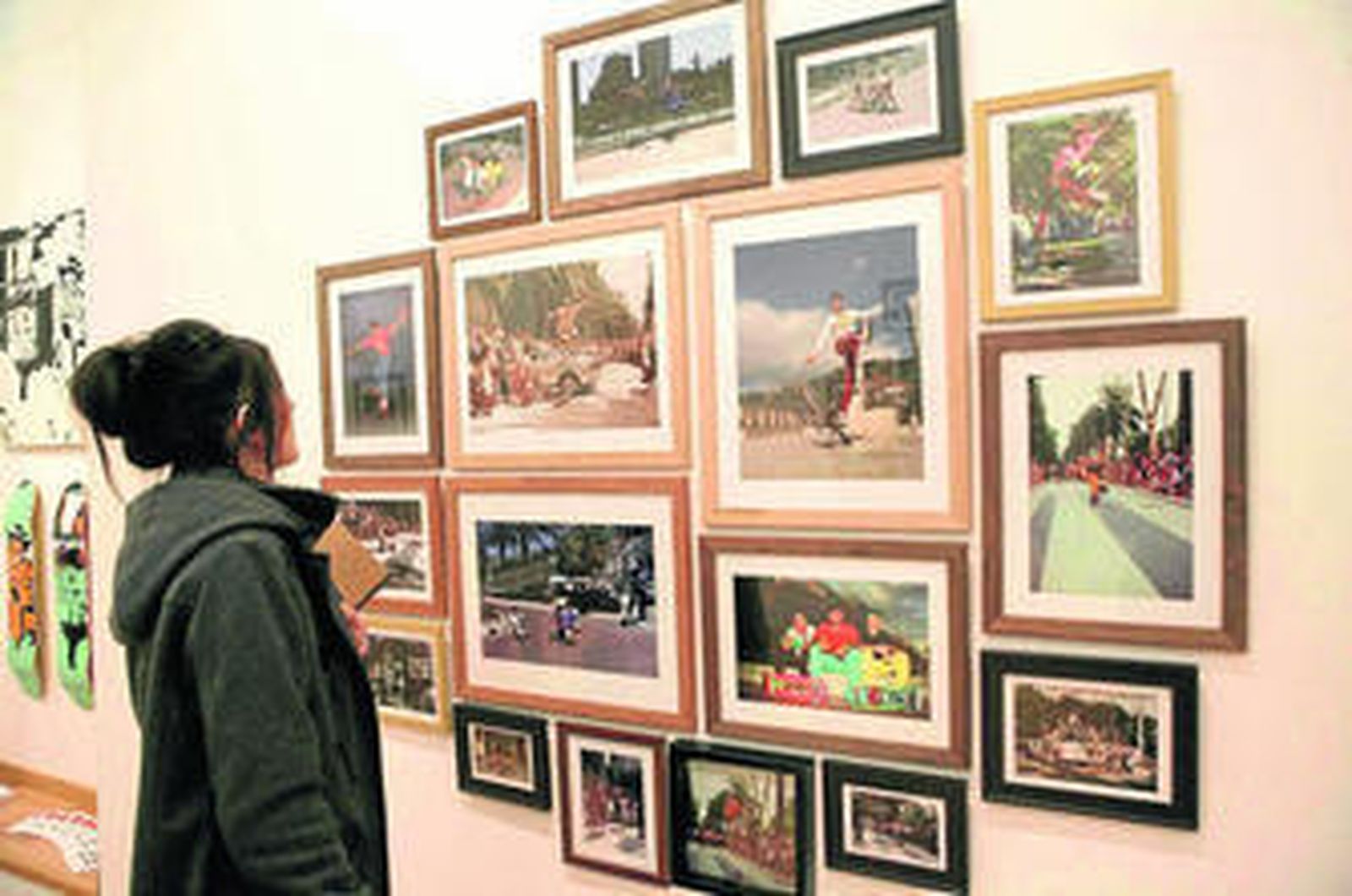 Fotografías de la exposición, en la inauguración de ayer.