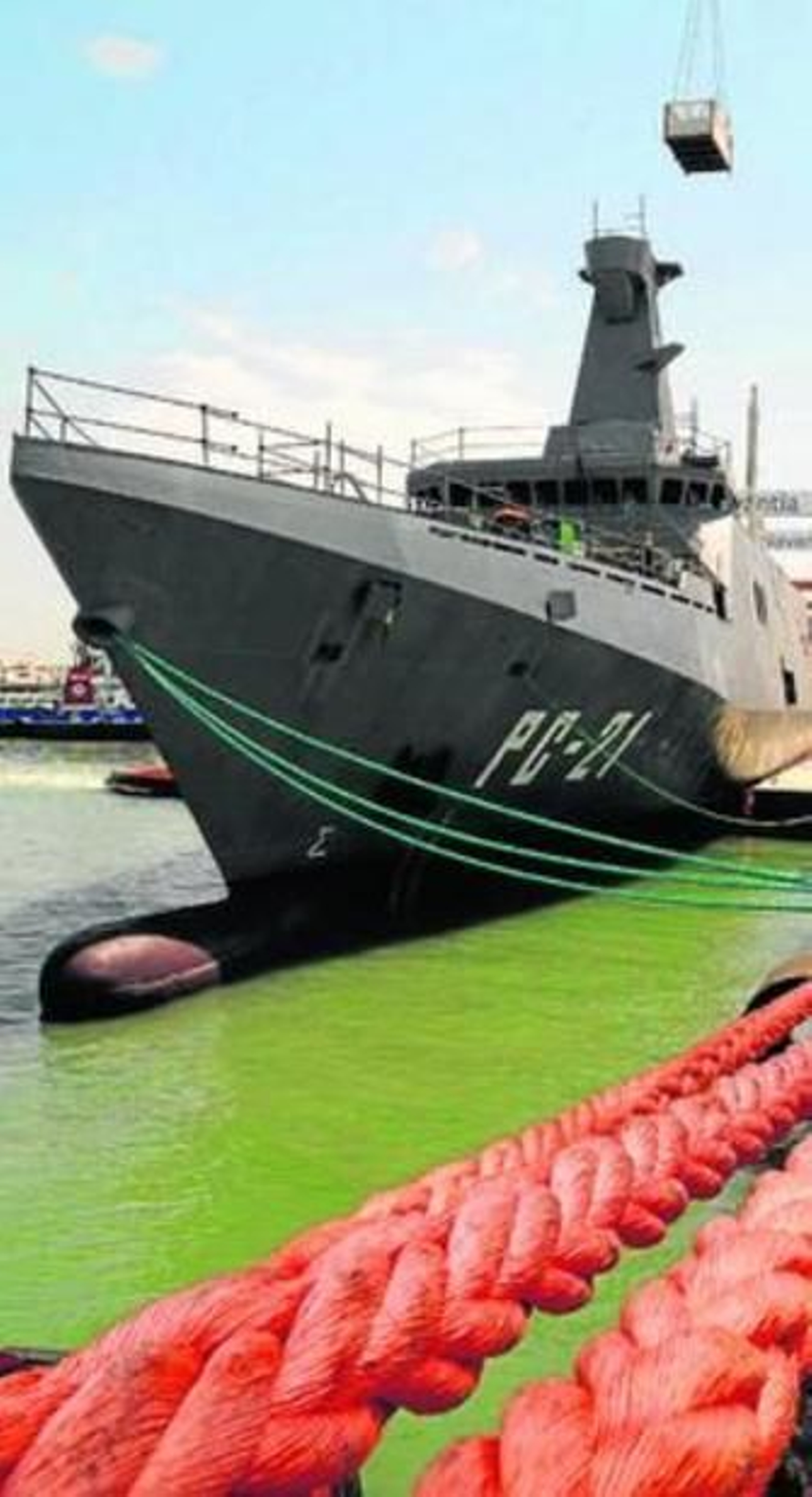 Uno de los buques para Venezuela construidos en Puerto Real.