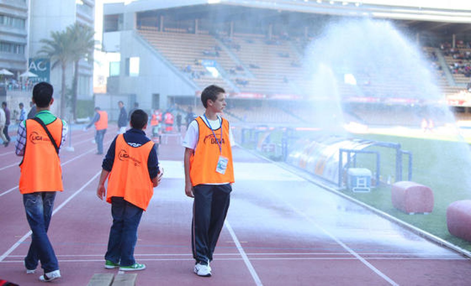 Los aspersores funcionaron en Chapín. 

Foto: Vanesa Lobo