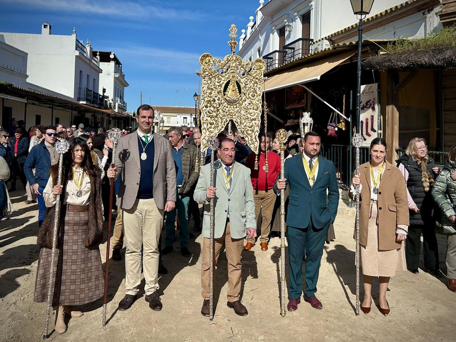En la imagen, la peregrinación anual de la Hermandad del Rocío de Trigueros