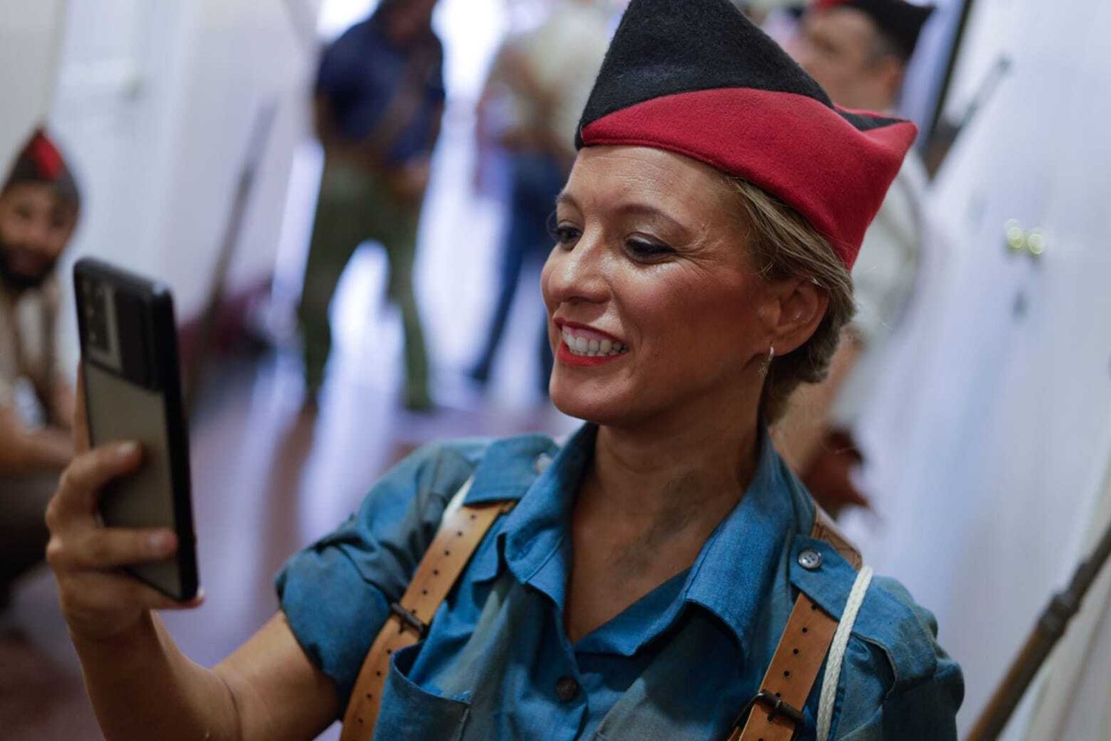 El ambiente en los camerinos del teatro.