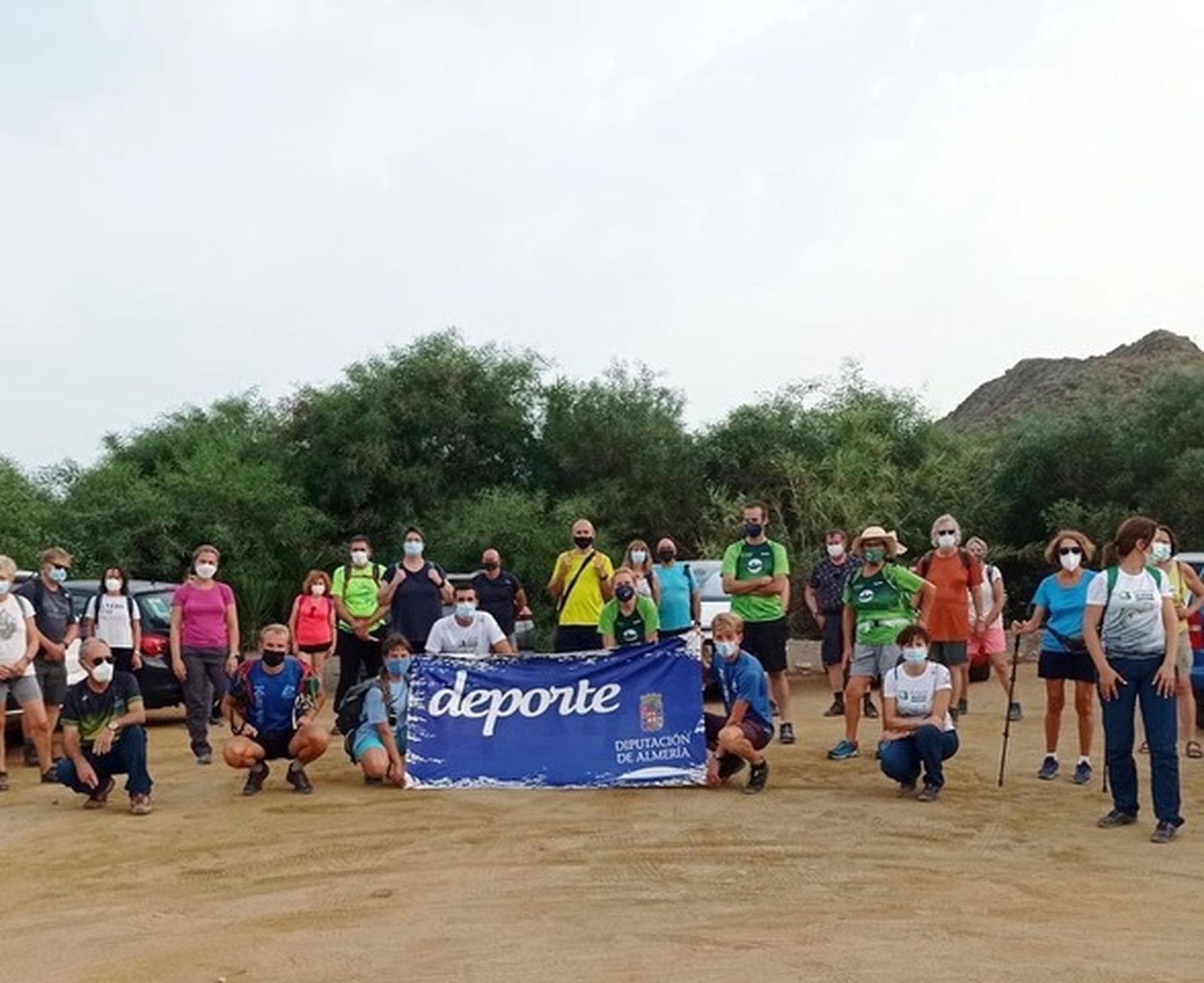 Foto de familia tras la ruta.