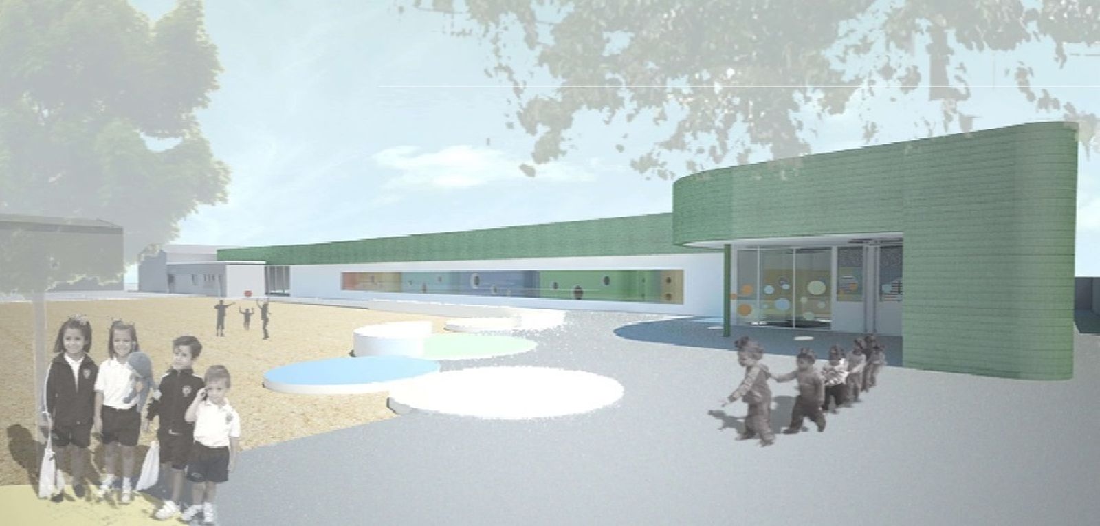 Imagen virtual de las obras de reforma del colegio Andalucía de Cañada Rosal.