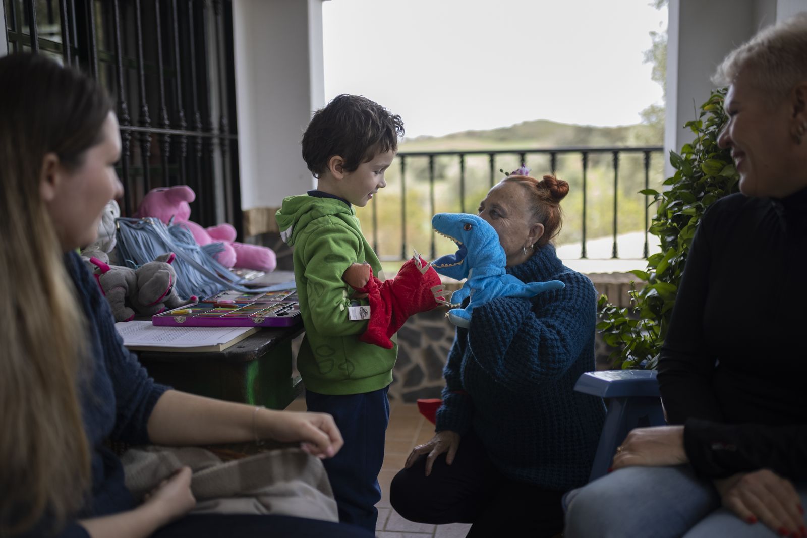 Niños ucranianos acogidos en Huelva.