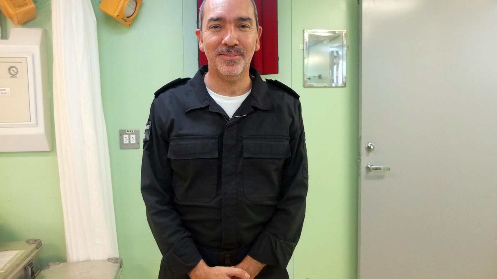 El pater del buque 'Galicia' durante el despliegue Dédalo 25.