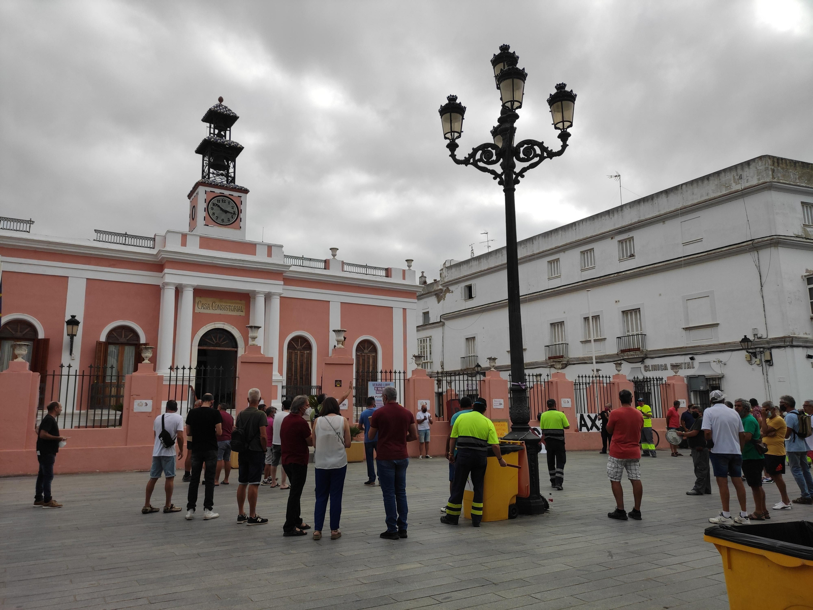 Una de las protestas de los trabajadores municipales frente al Ayuntamiento