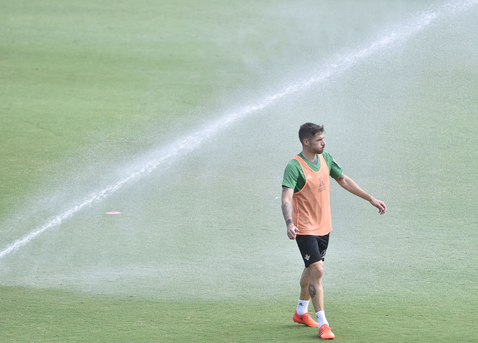 Javi García durante un entrenamiento reciente