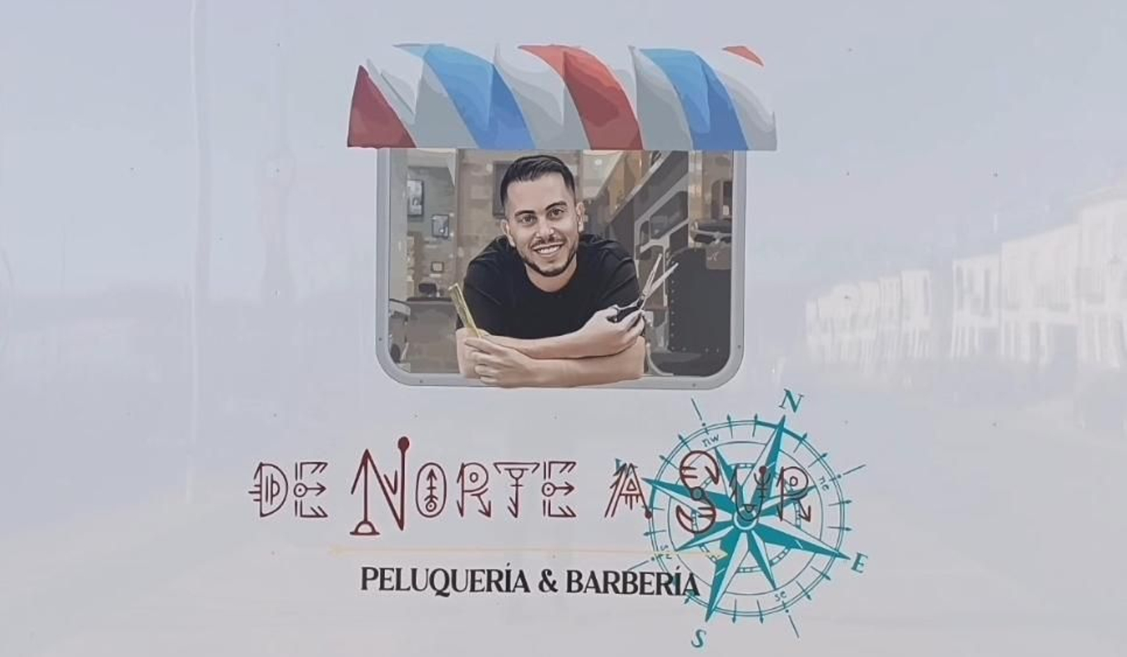 Un joven onubense, el primer barbero ambulante de Andalucía por la Huelva vaciada
