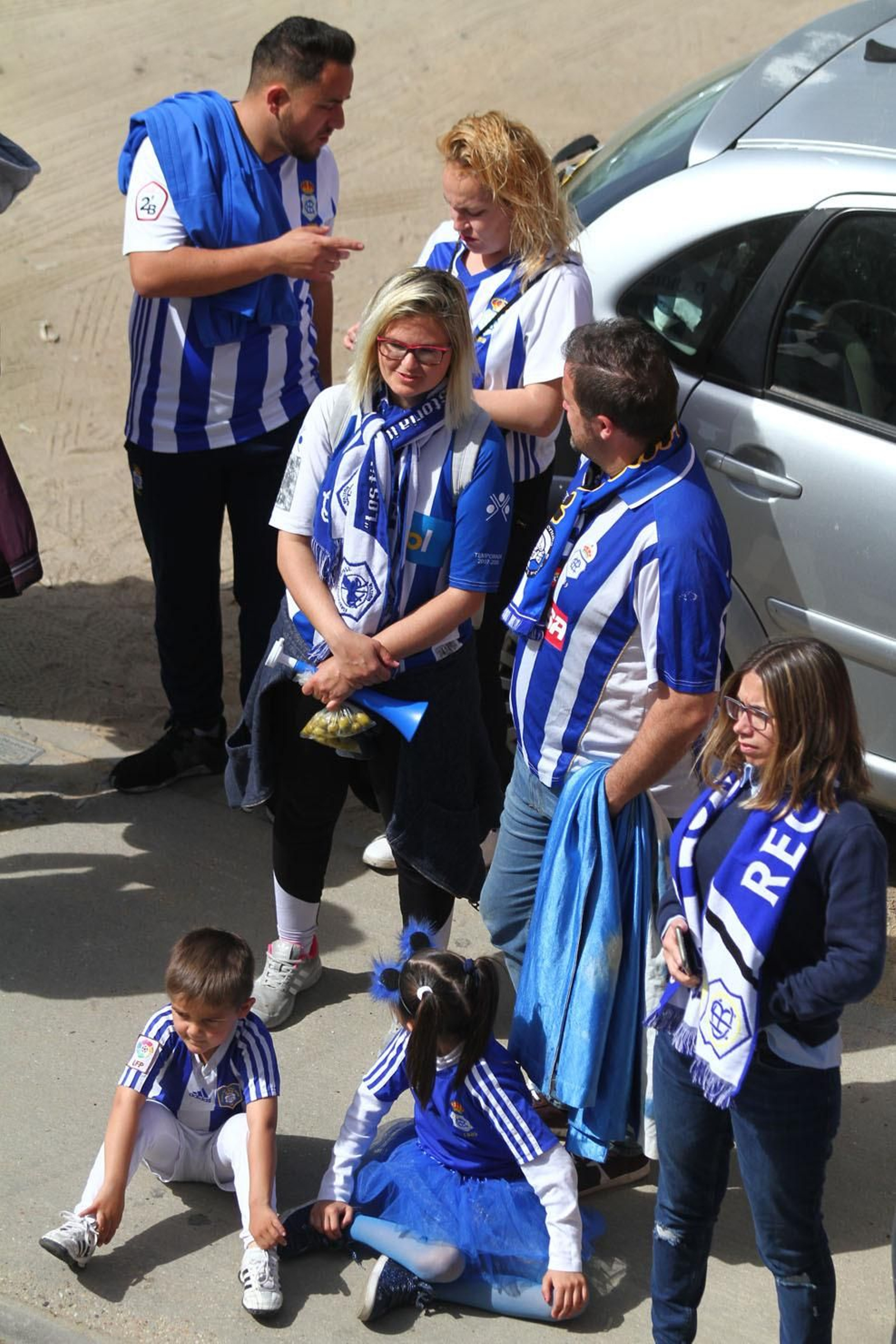 Ambientazo en las gradas del Recreativo de Huelva y el San Fernando