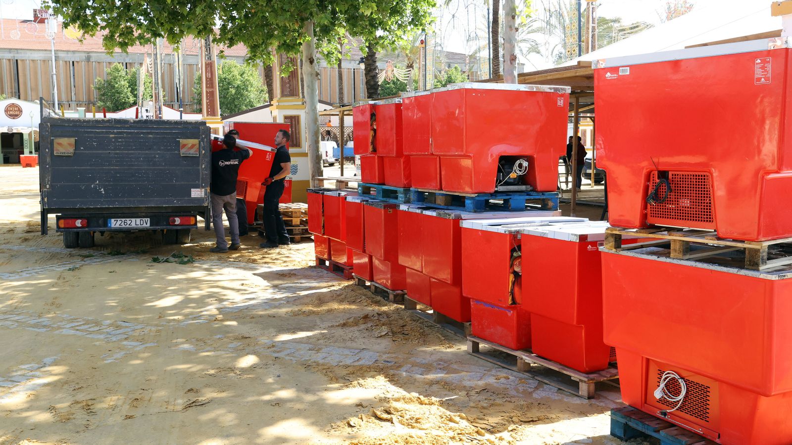 Preparativos en la Feria del Caballo 2024 de Jerez