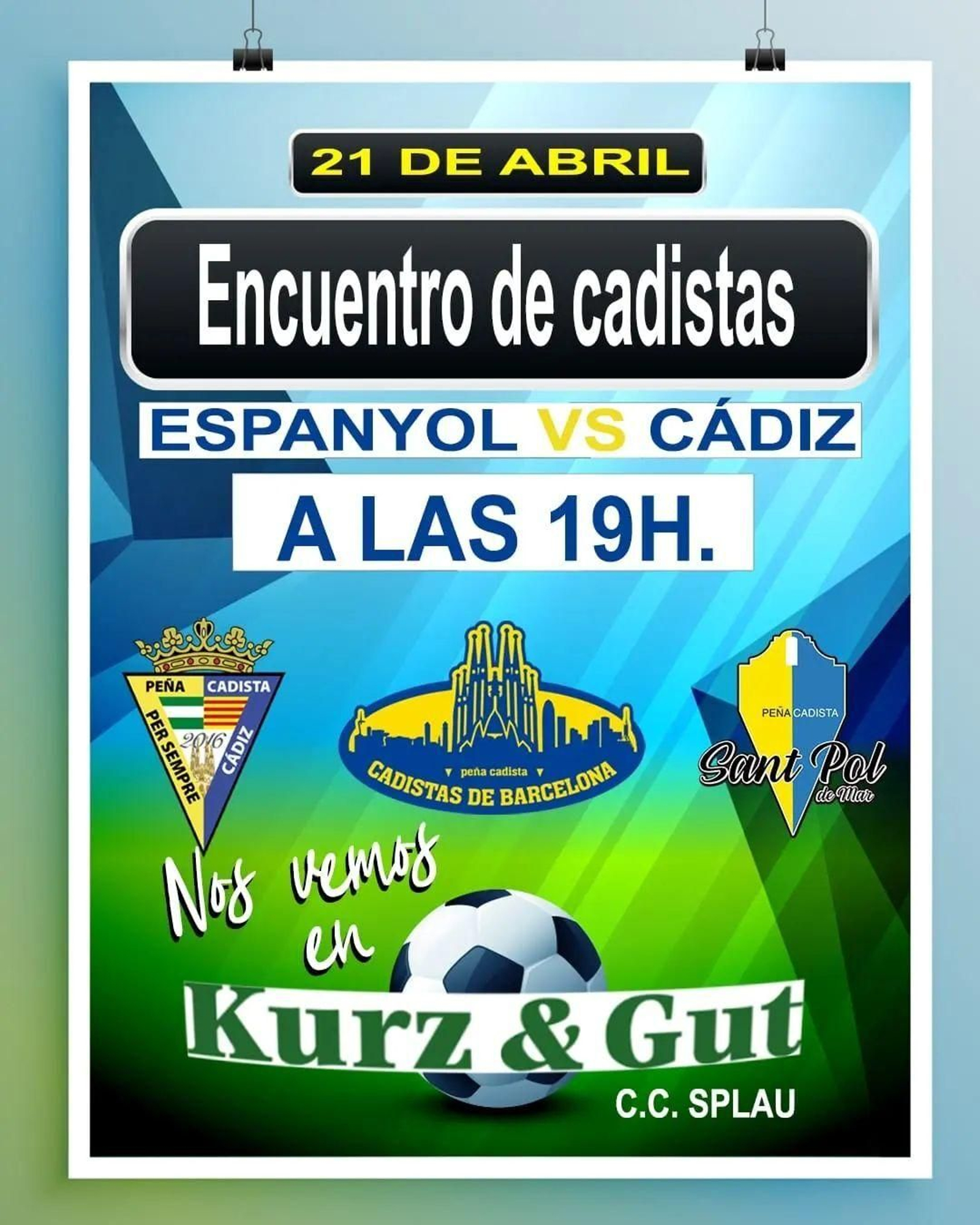 Cartel del encuentro de cadistas.